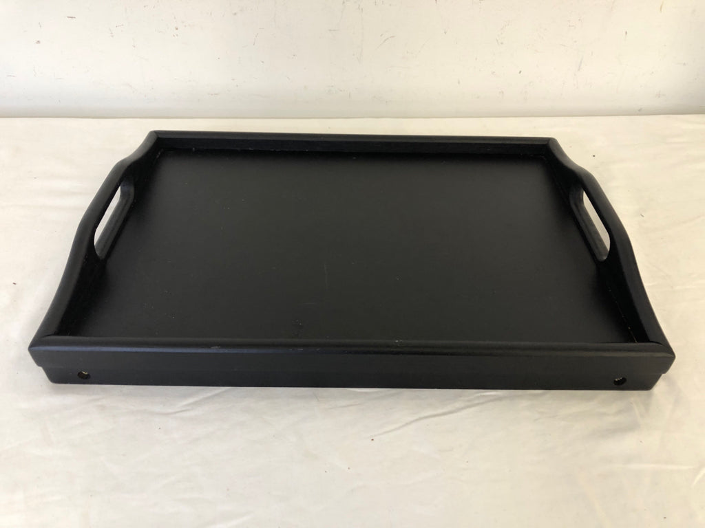 BLACK OVER THE LAP TRAY W HANDLES.