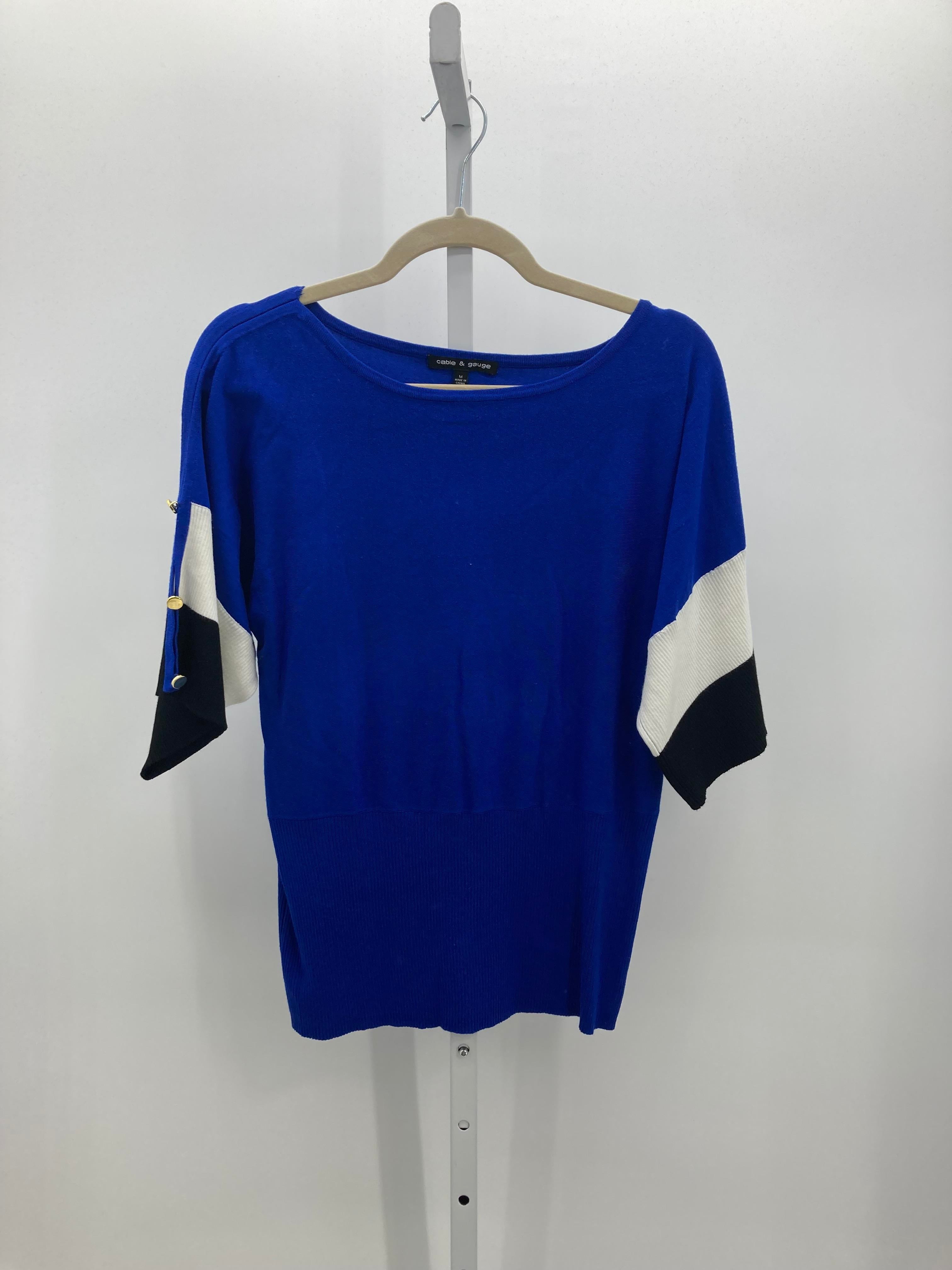 Cable & Gauge Size Medium Misses Short Slv Sweater