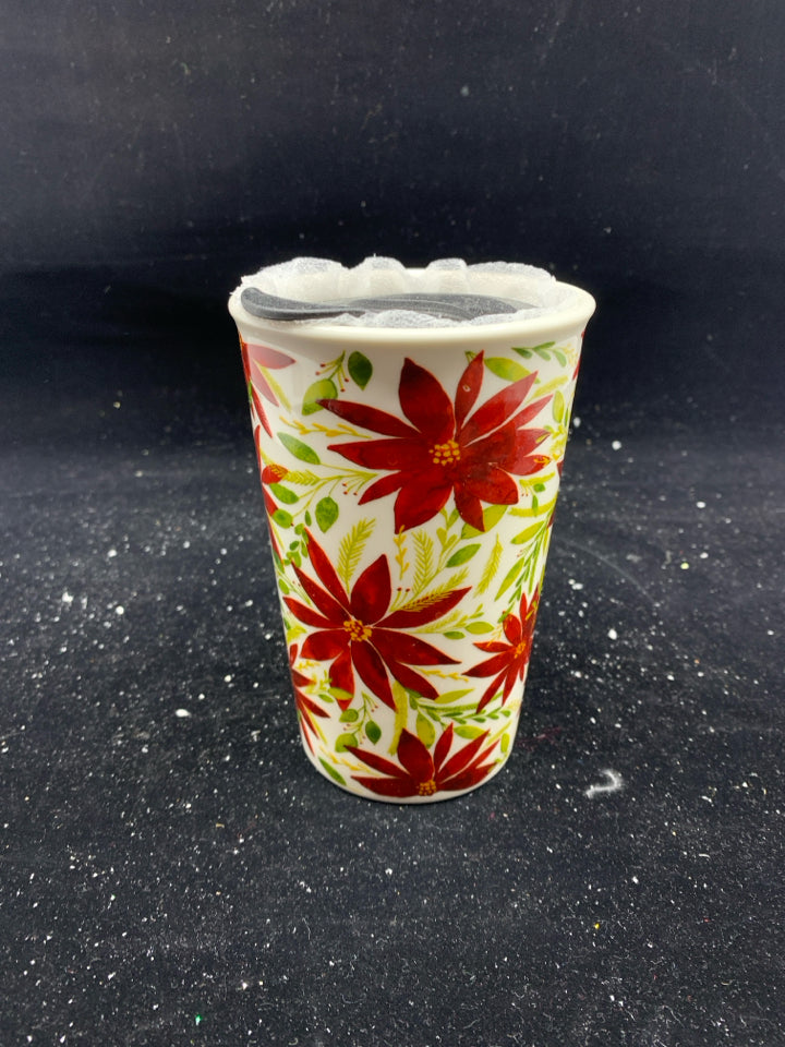 NEW POINSETTIA TUMBLER.