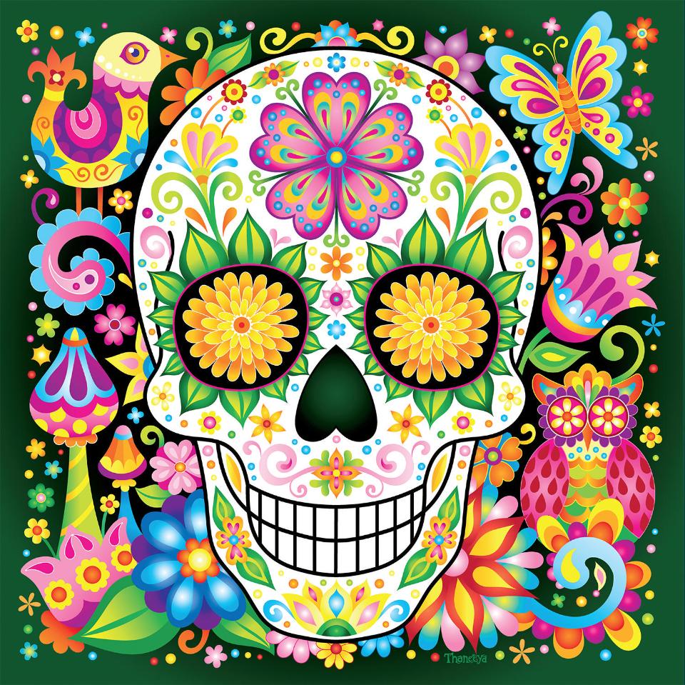 Ceaco Sugar Skulls Jardin Jigsaw Puzzle - 750-piece -