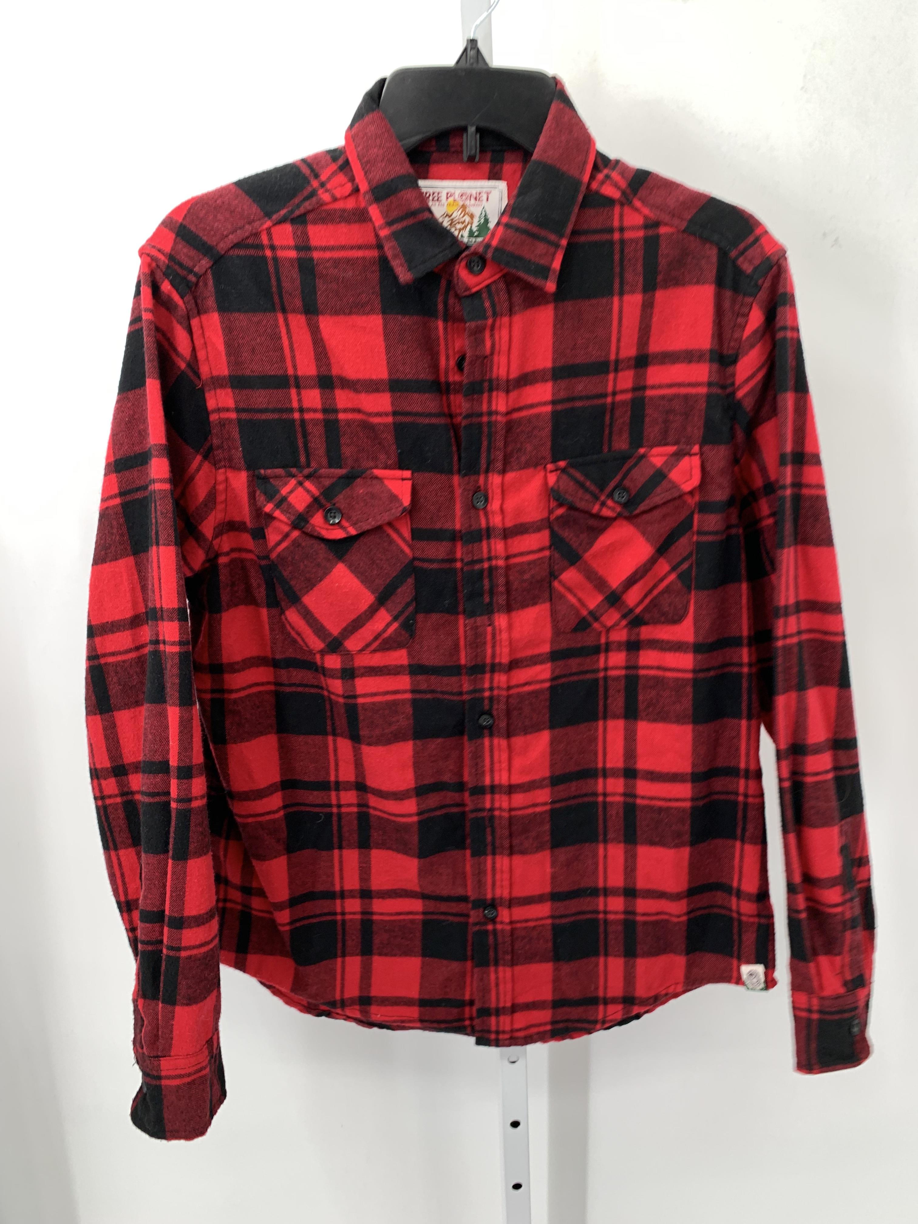BLACK PLAID BTN DOWN
