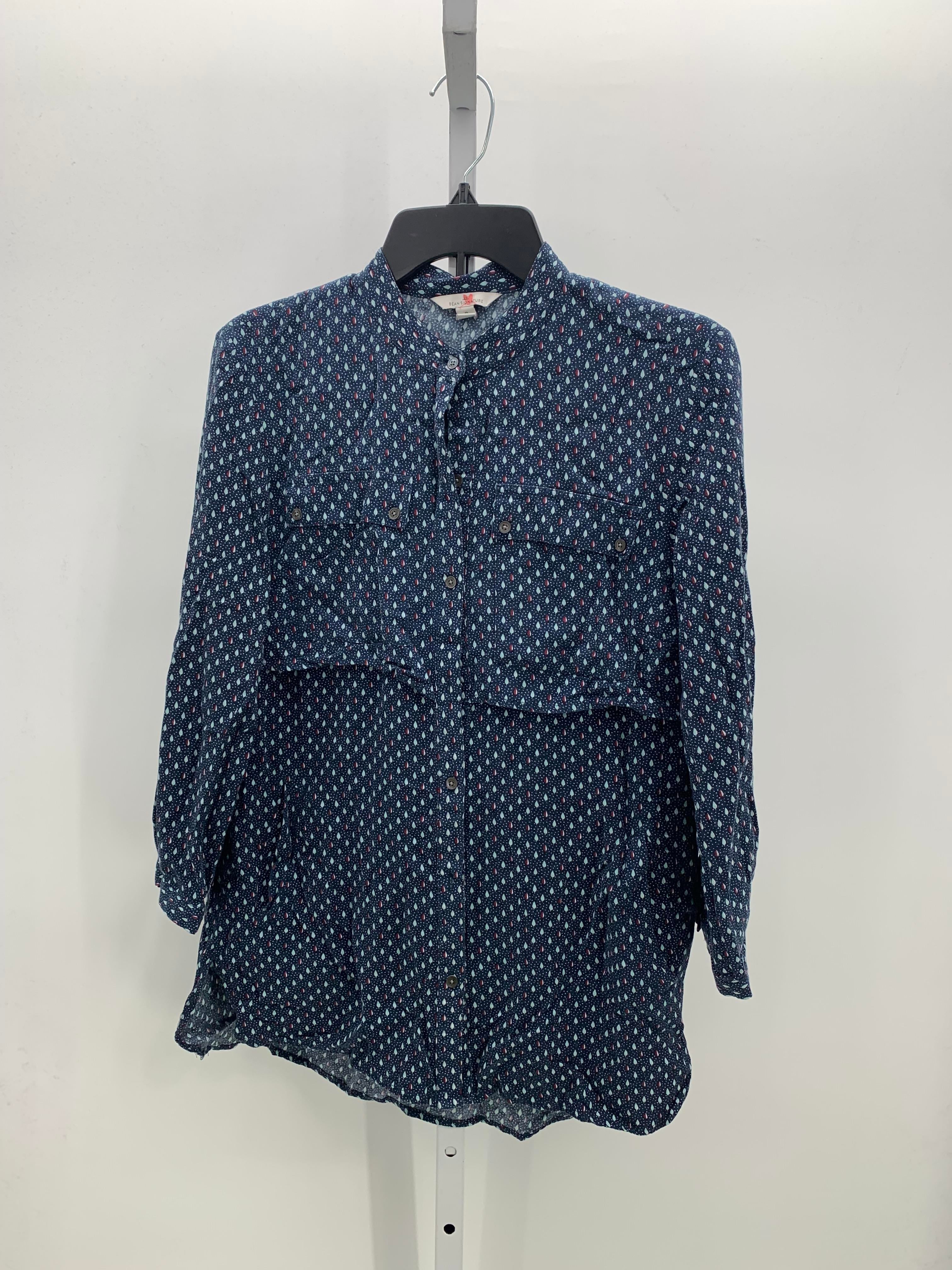 LL Bean Size 8 Misses 3/4 Sleeve Shirt