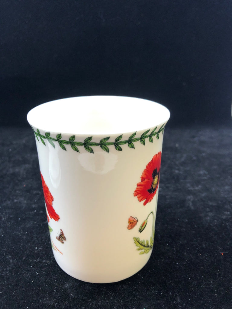 RED POPPY MUG W LID- PORTMEIRION.