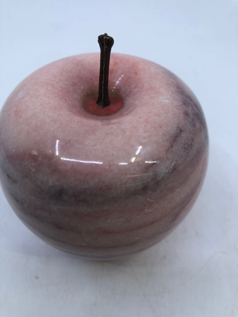 PINK MARBLE APPLE DESK DECOR.