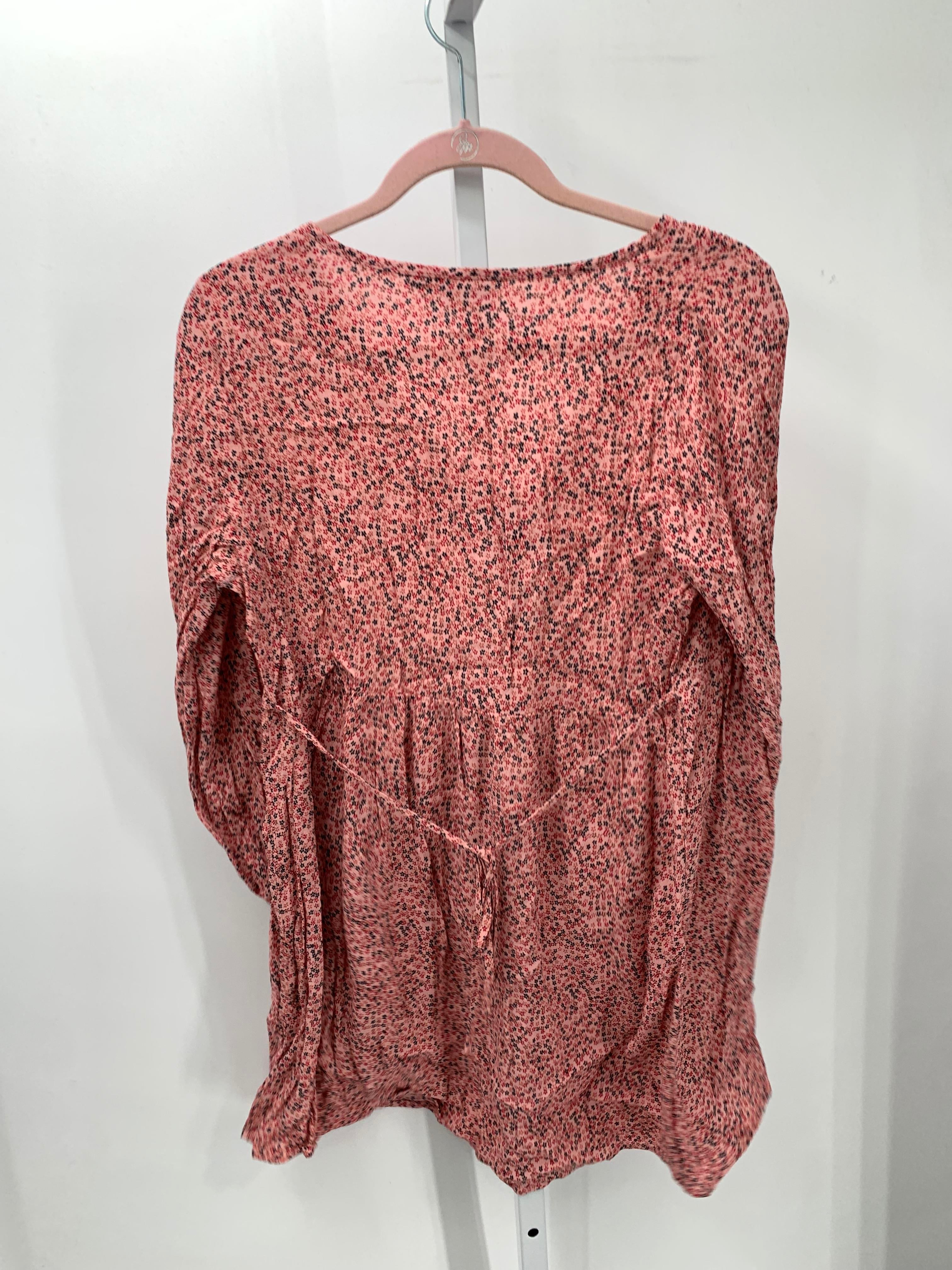 Pink Size Medium Maternity Long Sleeve Dress