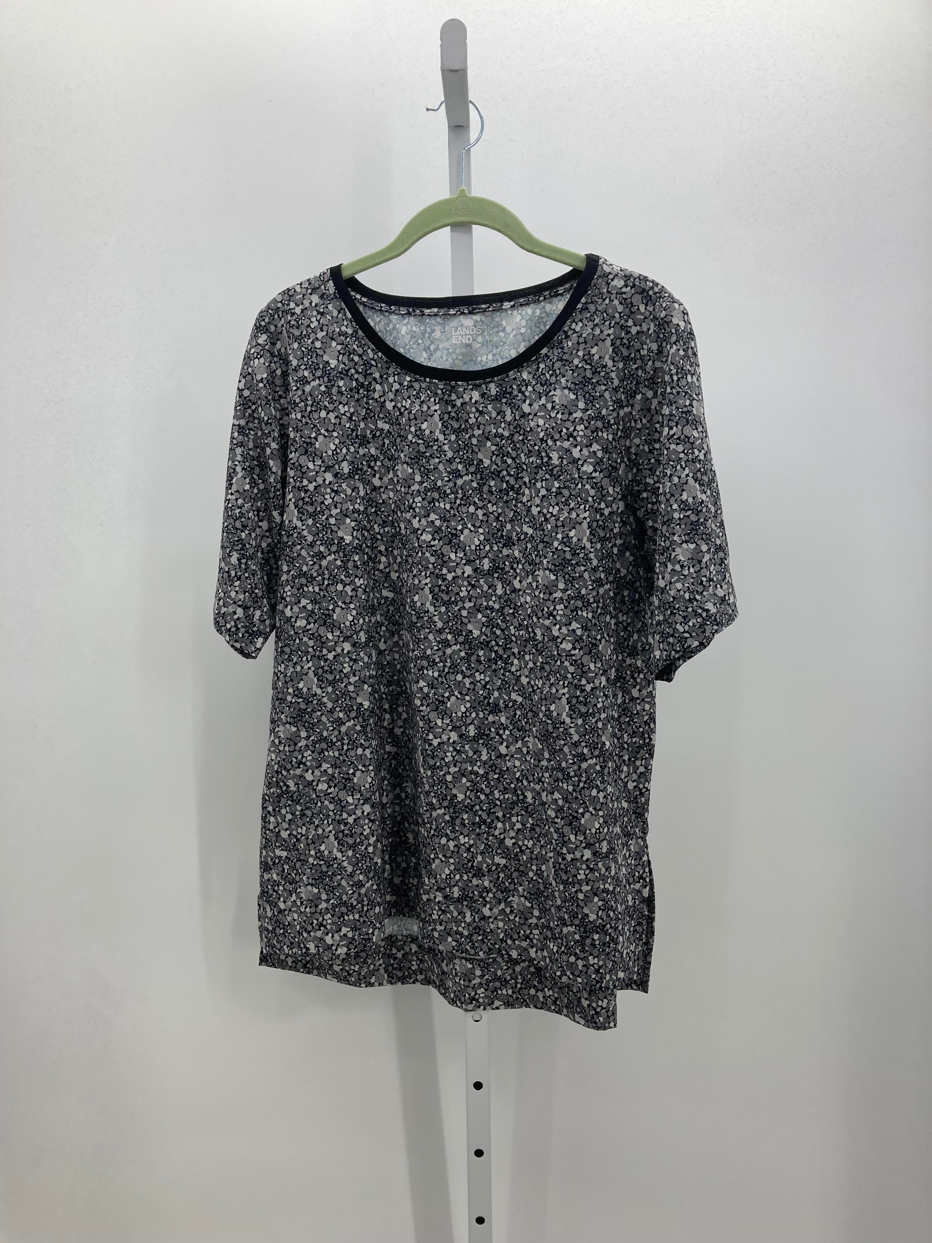 Lands End Size Medium Misses Short Sleeve Shirt