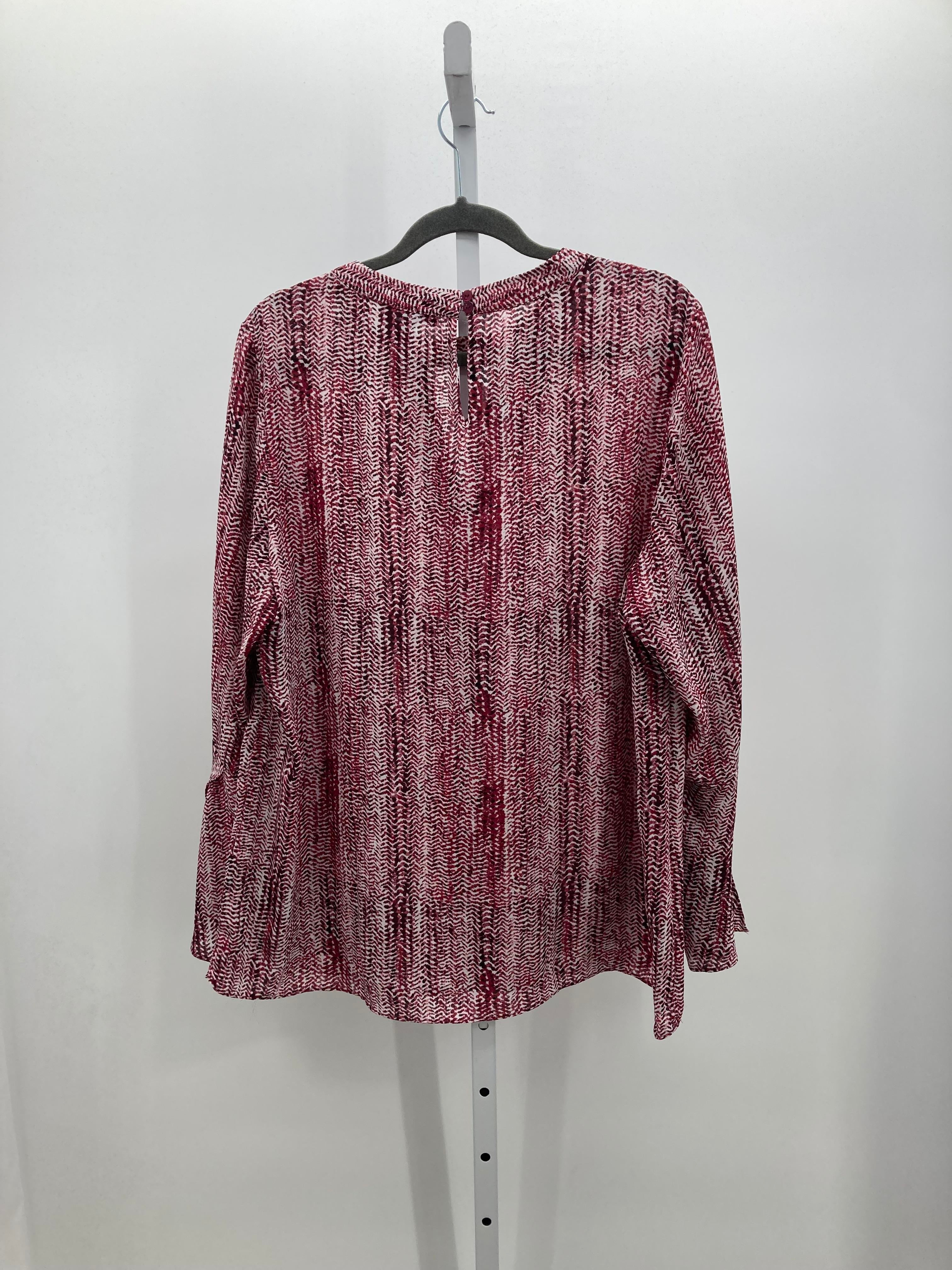 Roz & Ali Size 1X Womens Long Sleeve Shirt