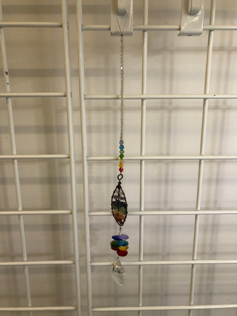 CHAKRA CRYSTAL SUNCATCHER HANGING.