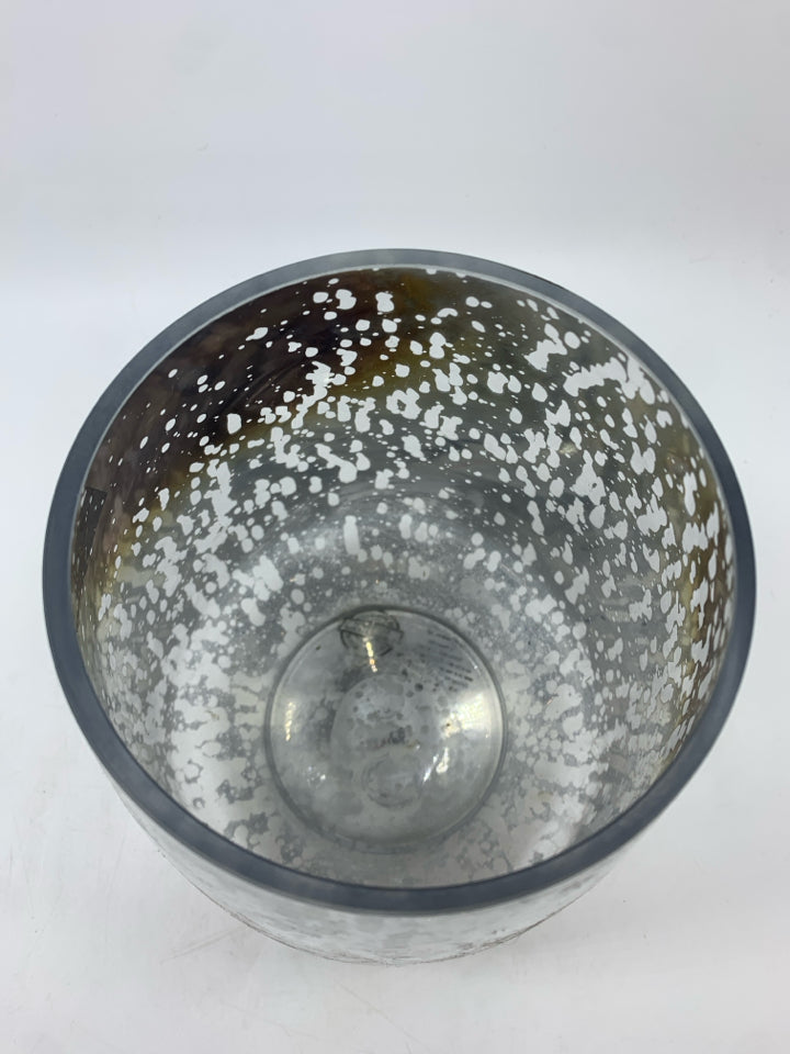 MERCURY GLASS VASE/ CANDLE HOLDER.