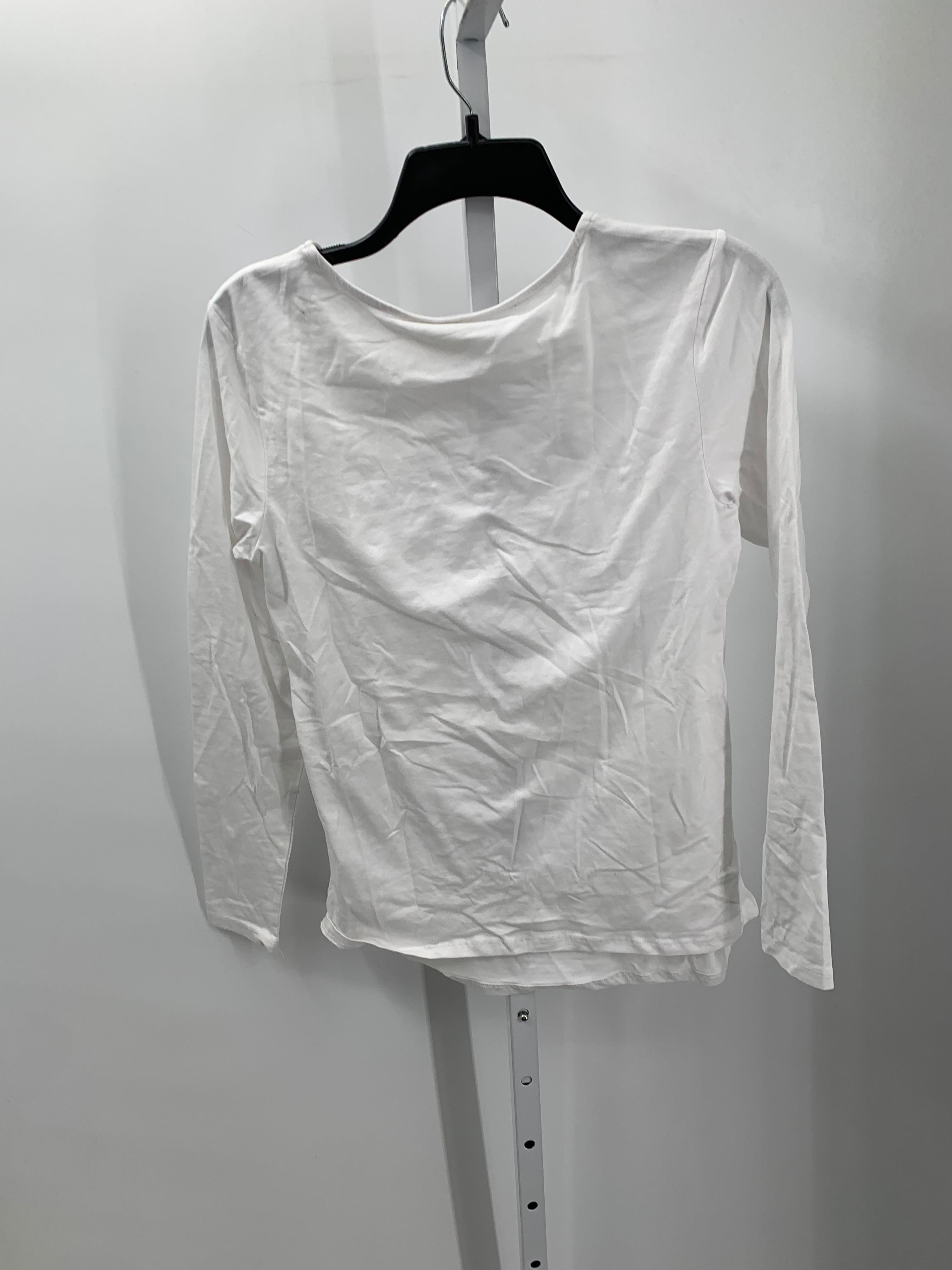 H&M White Size Medium Maternity Long Sleeve Shirt