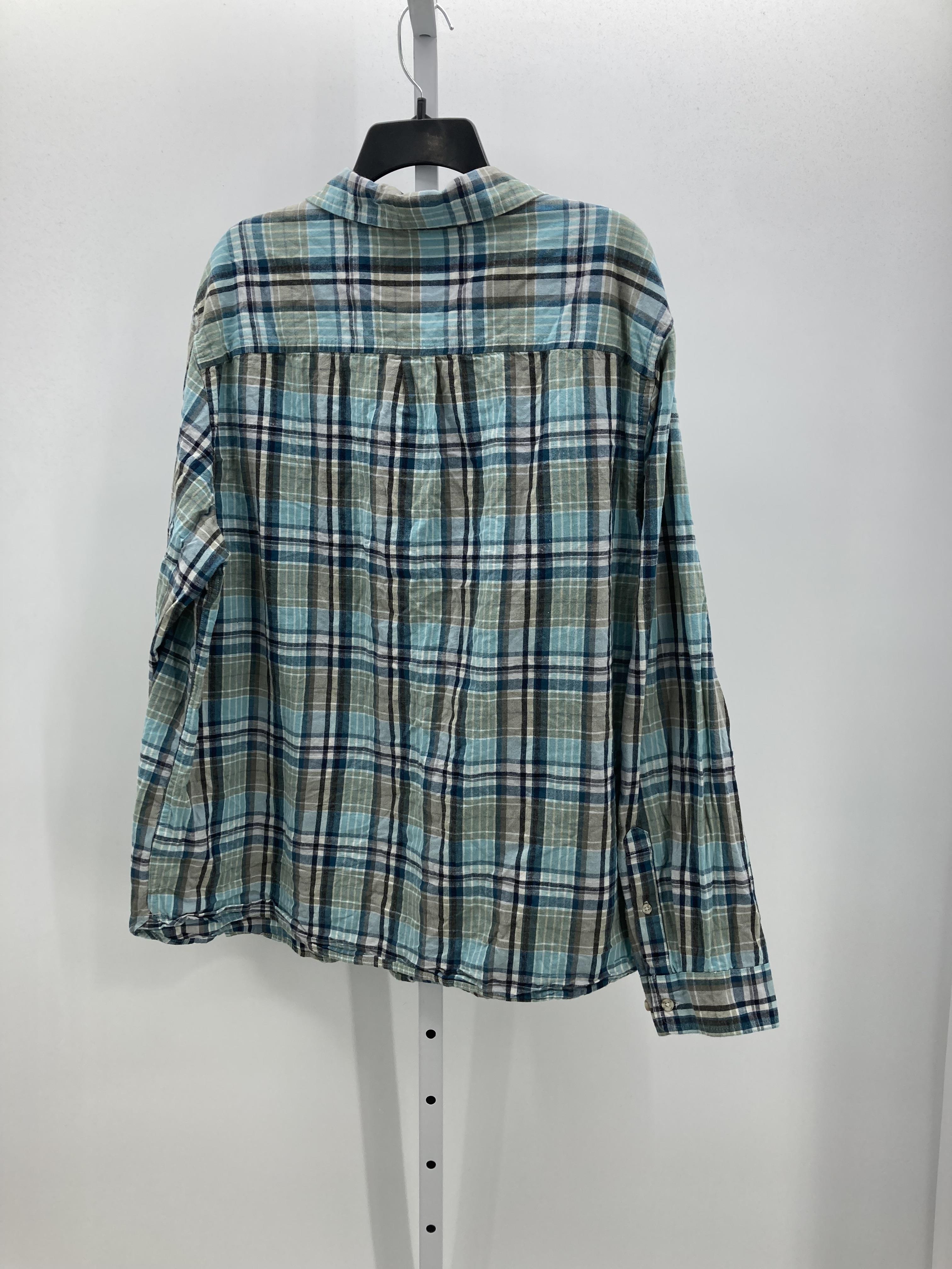 PLAID BTN DOWN