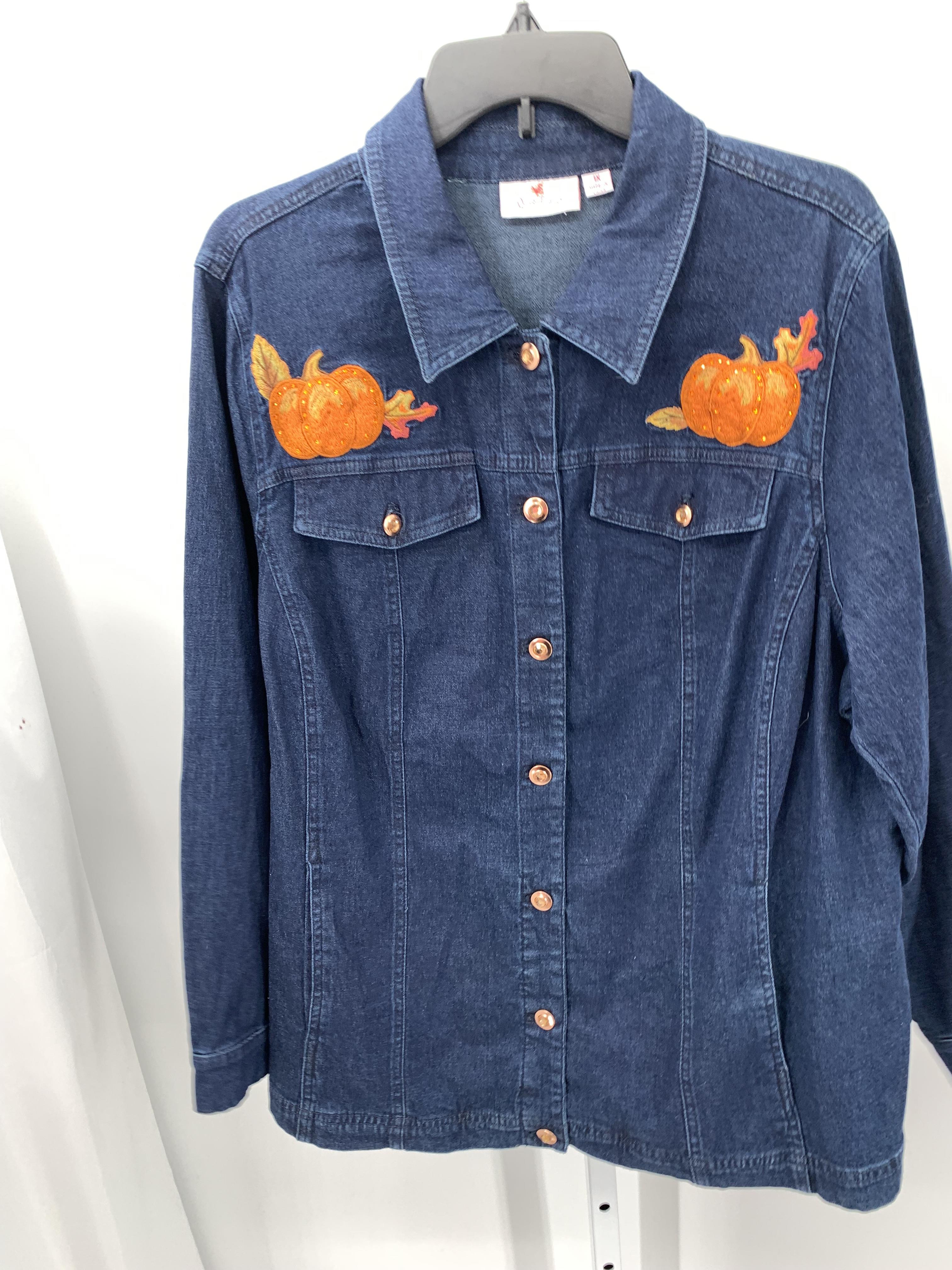 LIGHTWEIGHT JACKET EMBROIDERED PUMPKINS