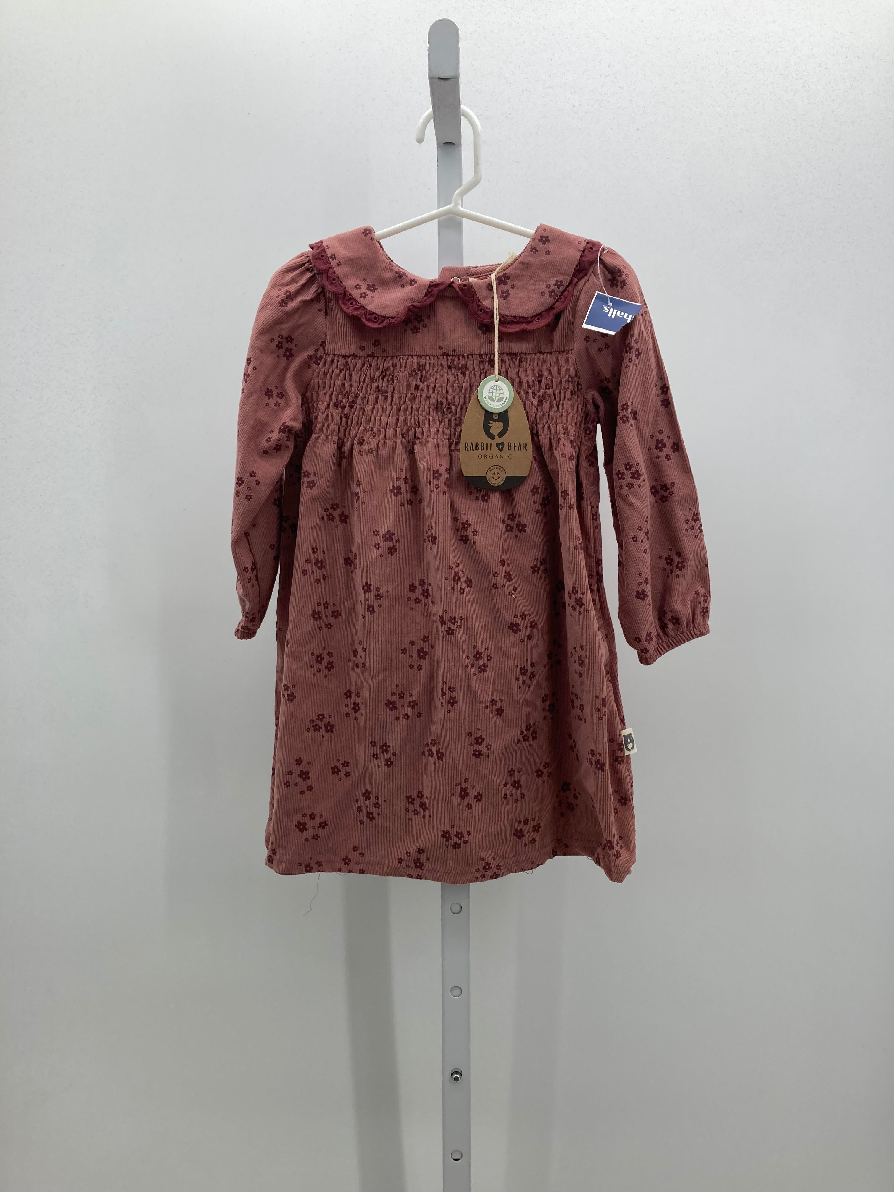 Rabbit + Bear Size 2T Girls Long Sleeve Dress