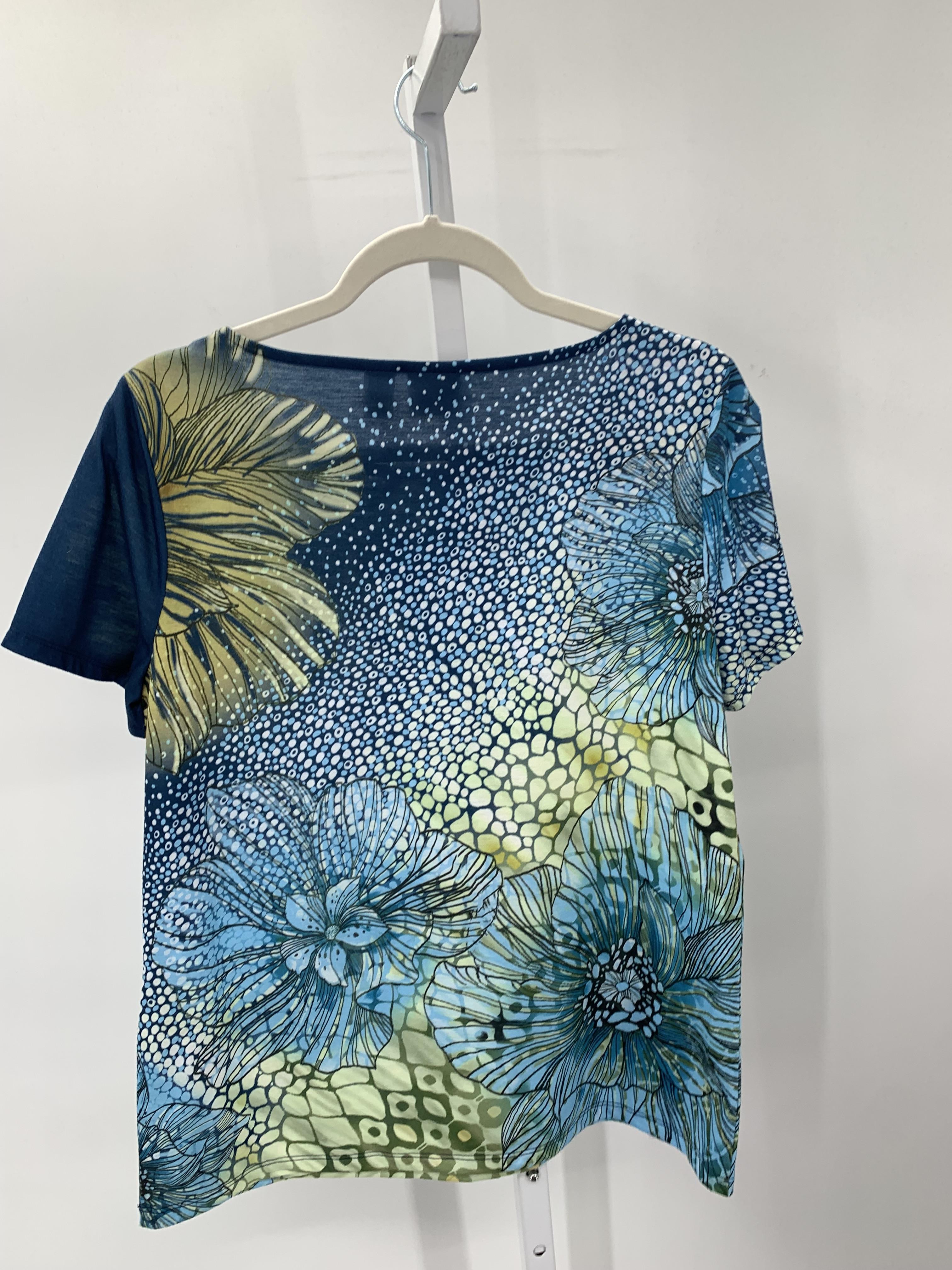 Chico's Size Small Misses Short Sleeve Shirt