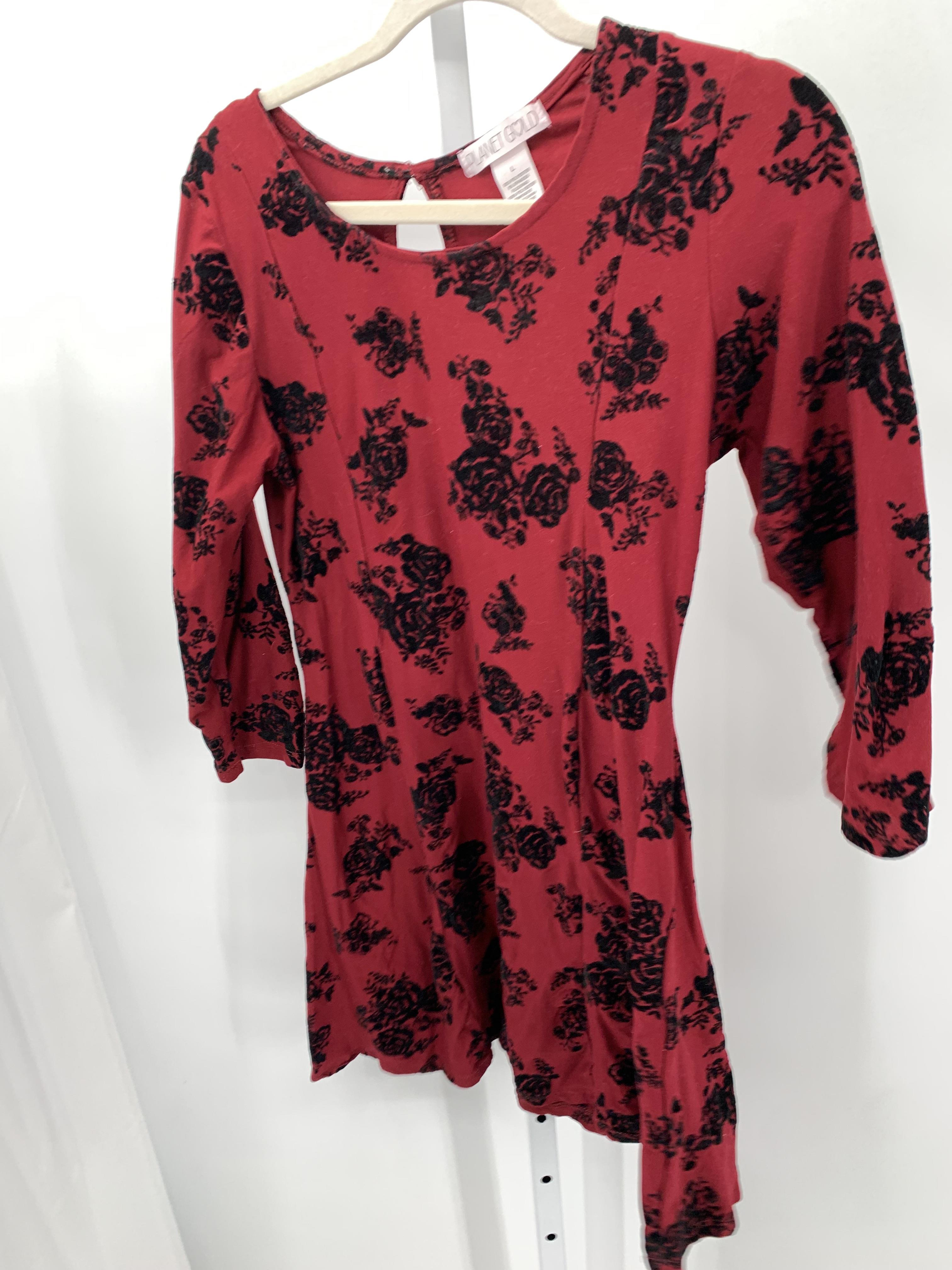 Planet Gold Size Large Misses Long Sleeve Dress