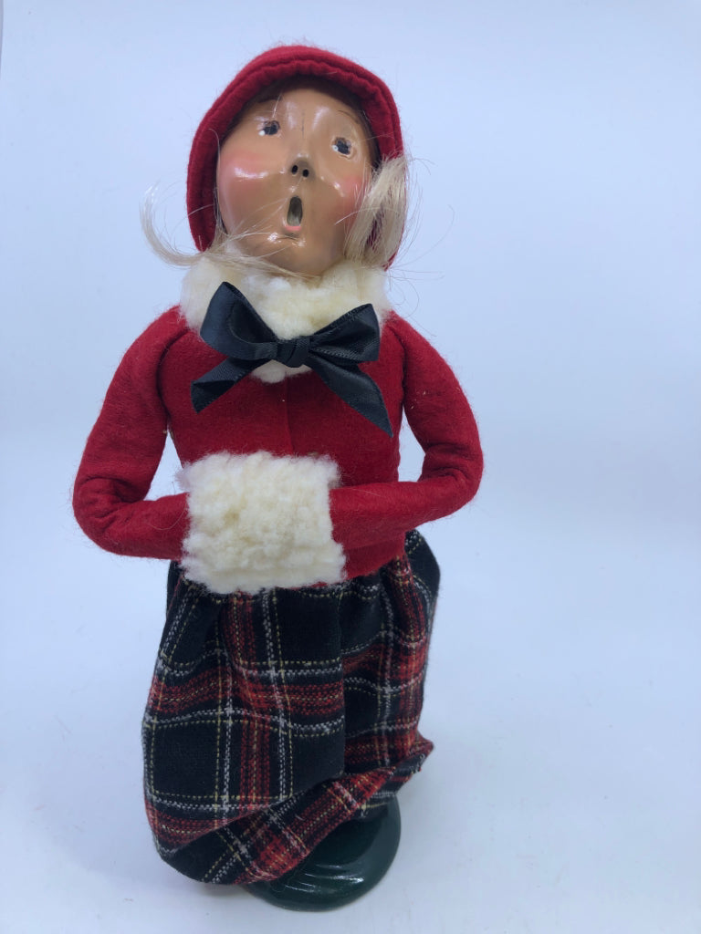 BYERS' CHOICE GIRL IN RED COAT W MUFF-1994.