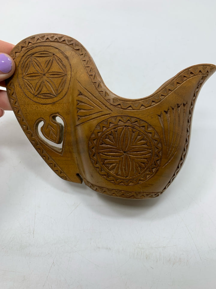 WOOD CARVED VERY DETAILED CREAMER.