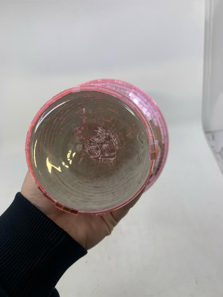 PINK MOSAIC STANDING MUSHROOM.