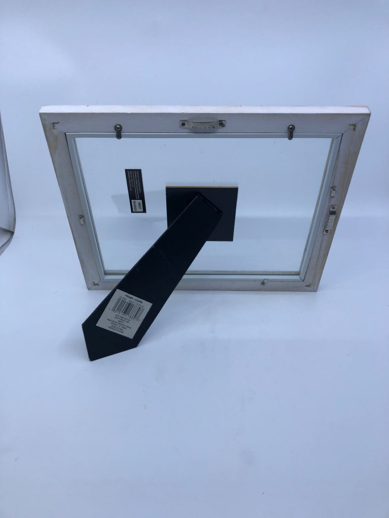 WHITE FRAME W HARDWARE PHOTO FRAME.