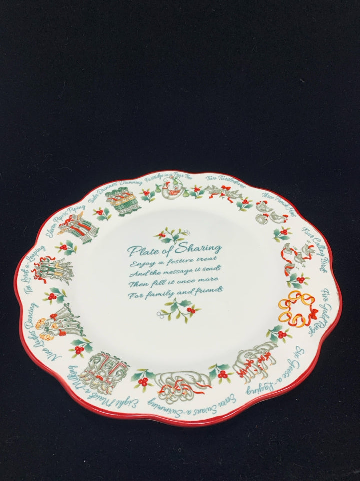 WINTERBERRY SHARING PLATE  - PFALTZGRAFF - IN BOX.