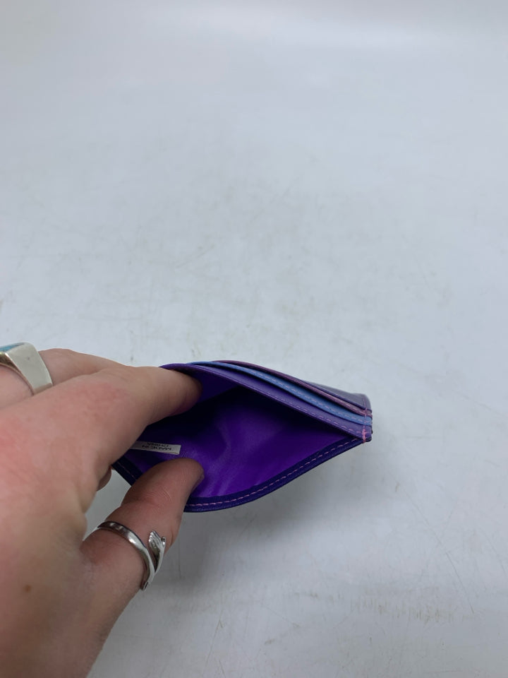Purples Leather Credit Card Holder Slim My Walit