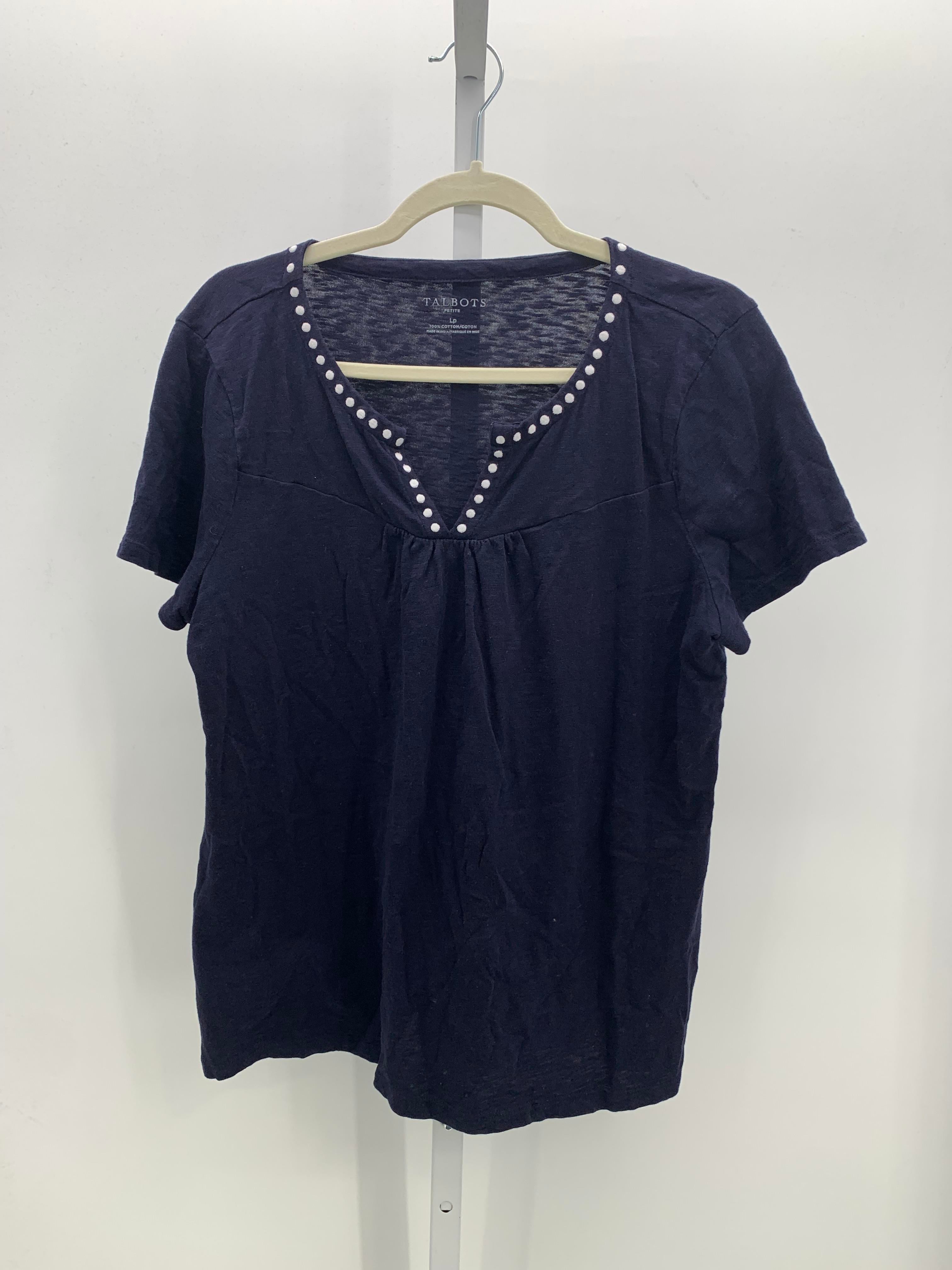Talbots Size Large Petite Petite Short Sleeve Shirt