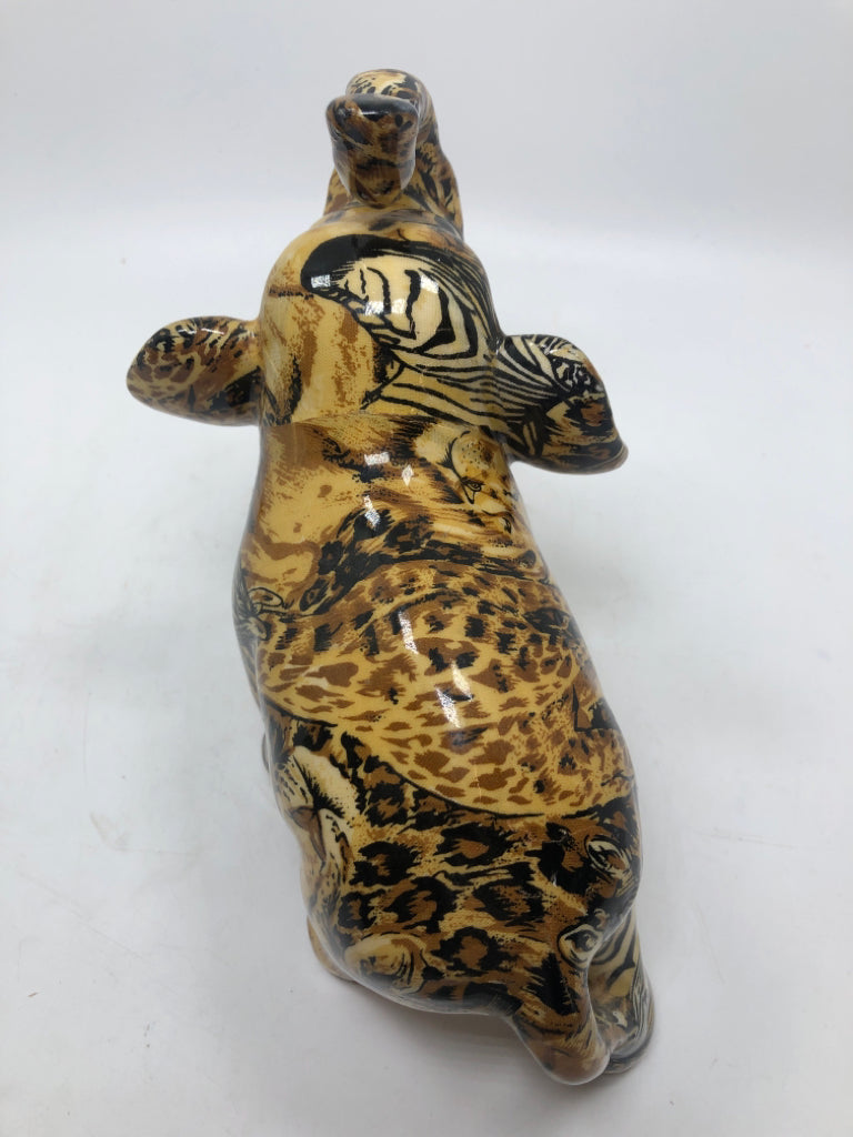 ANIMAL PRINT ELEPHANT FIGURE.