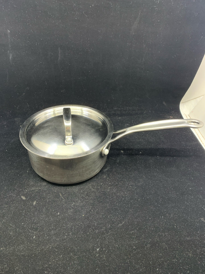 CUISINART STAINLESS STEAL SAUCEPAN W/ COVER.