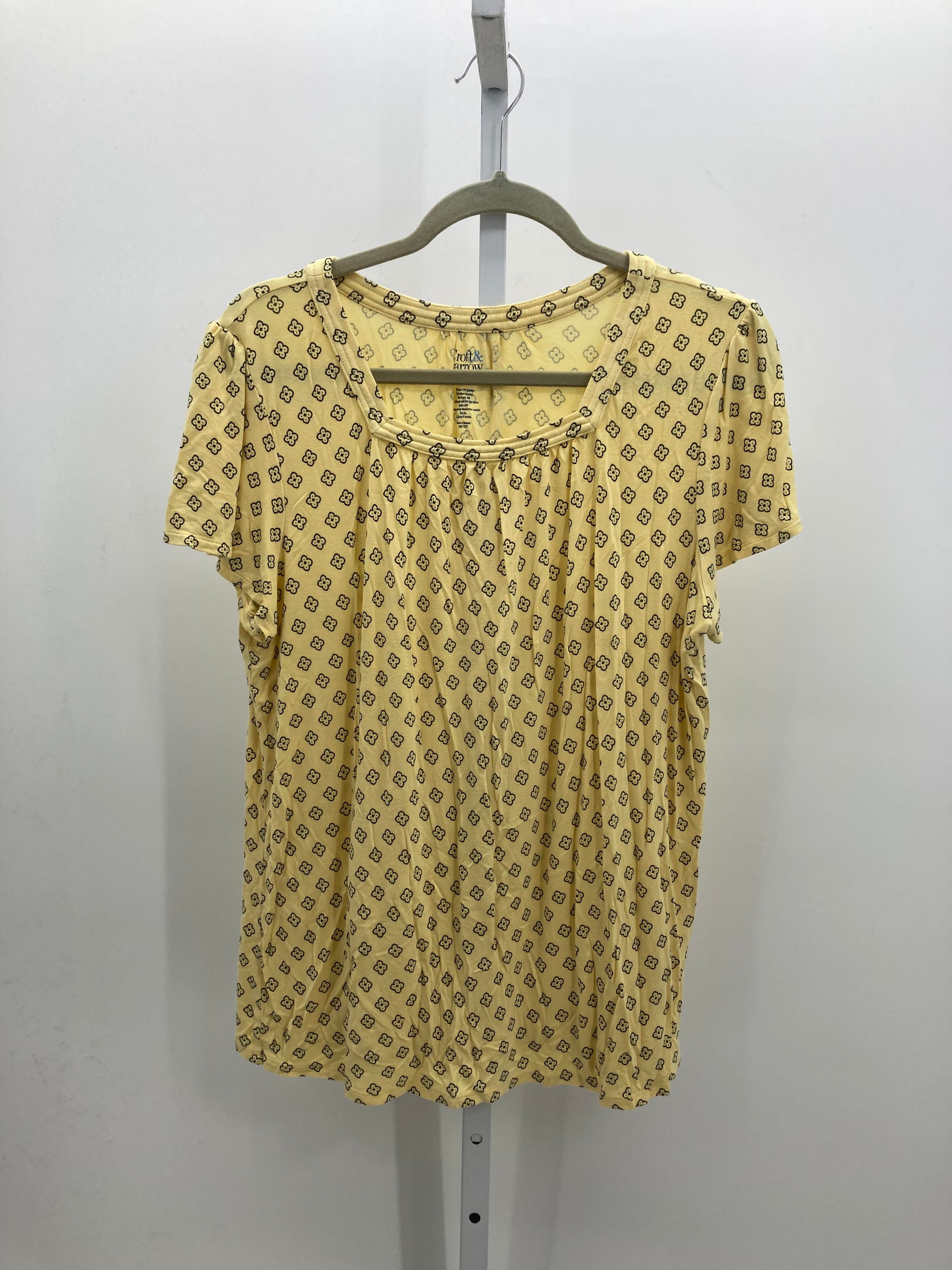 Croft & Barrow Size Large Misses Short Sleeve Shirt