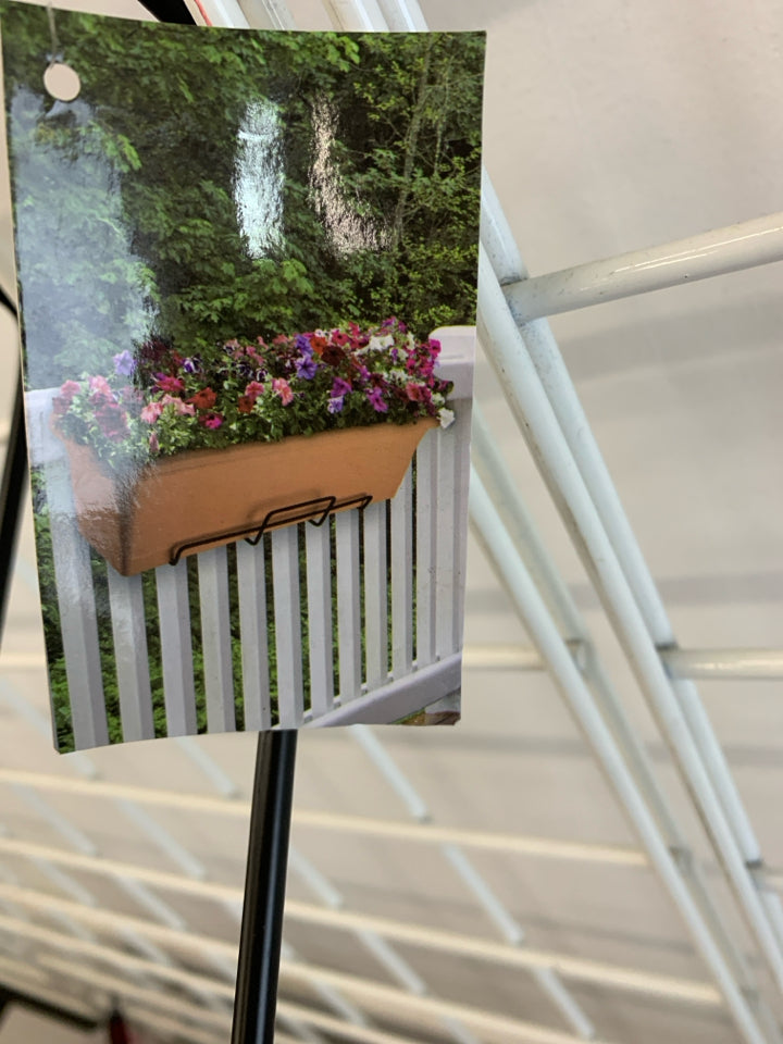 NWT DECK RAIL WINDOW BOX HOLDER.
