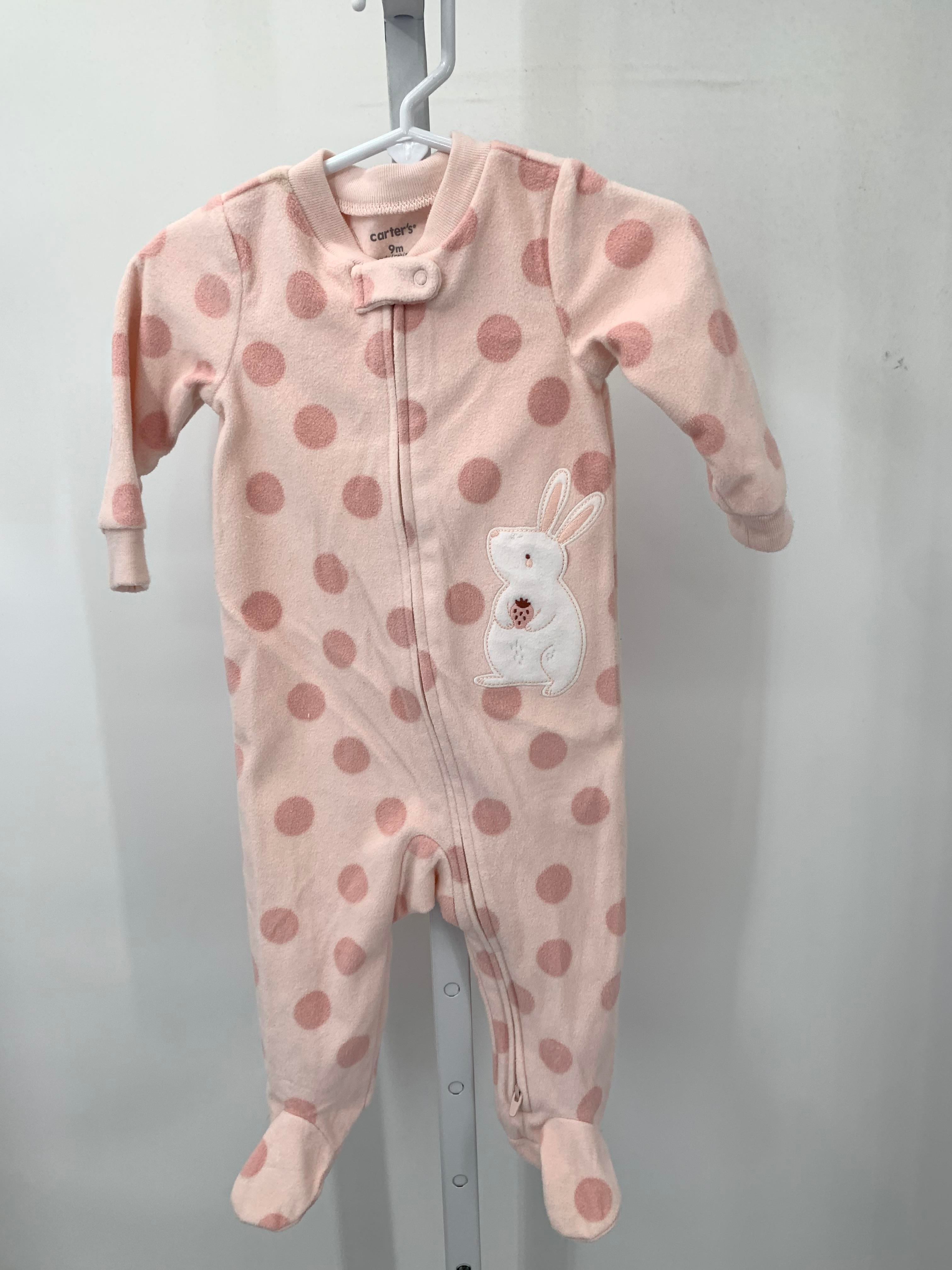 Carters Size 9 Months Girls Long Slv. Romper