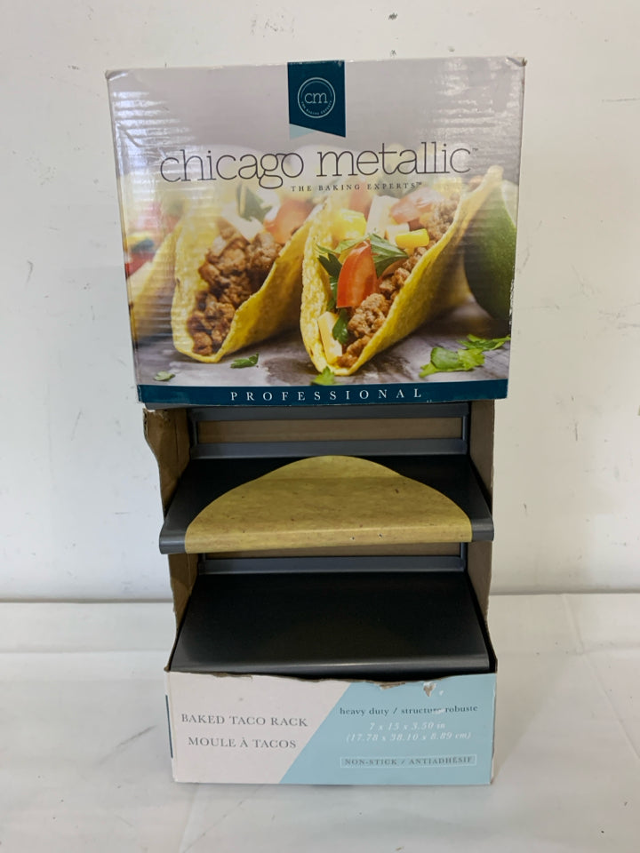 NIB BAKED TACO RACK.