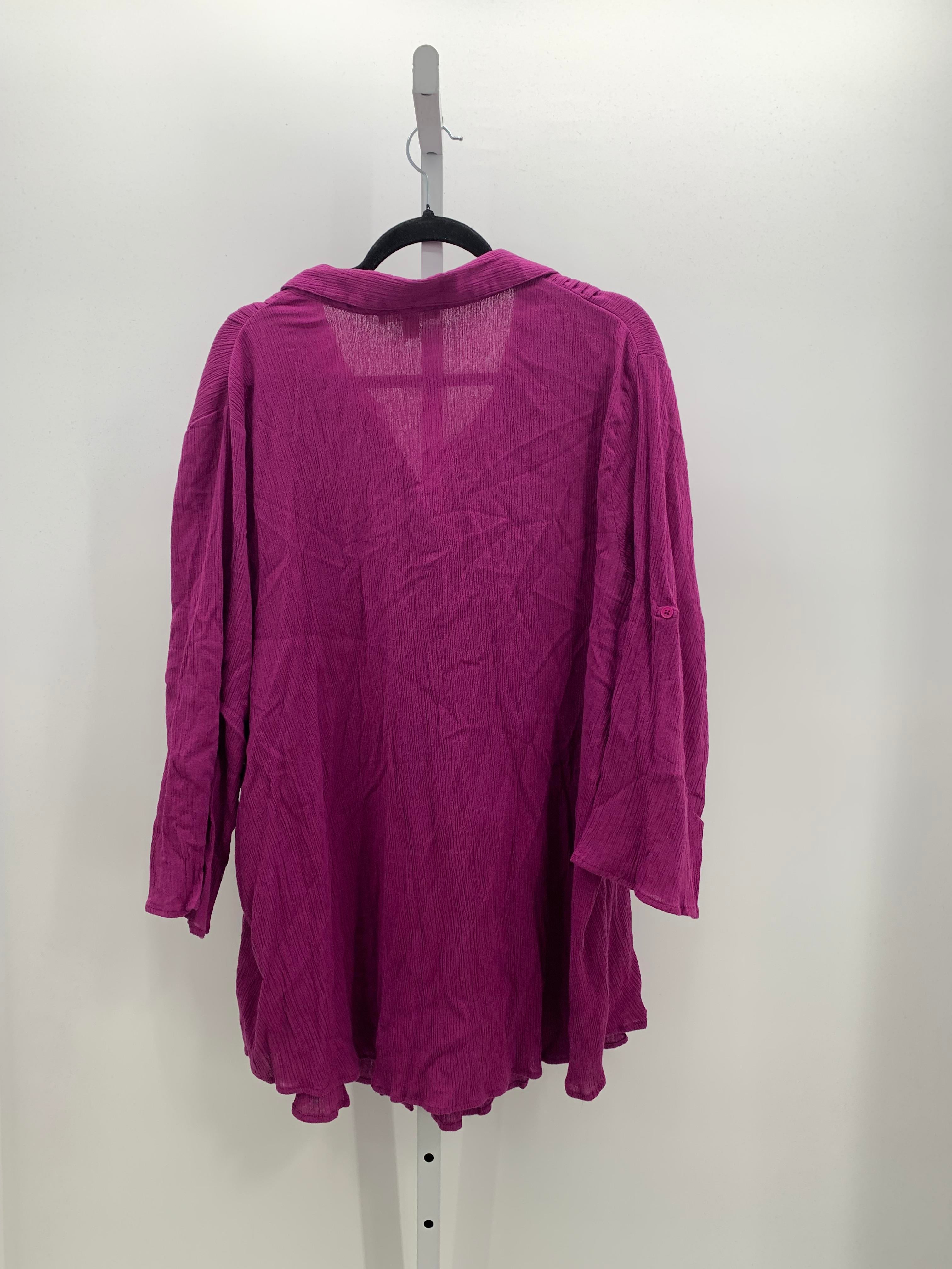 Woman Within Size 3X Womens 3/4 Sleeve Shirt
