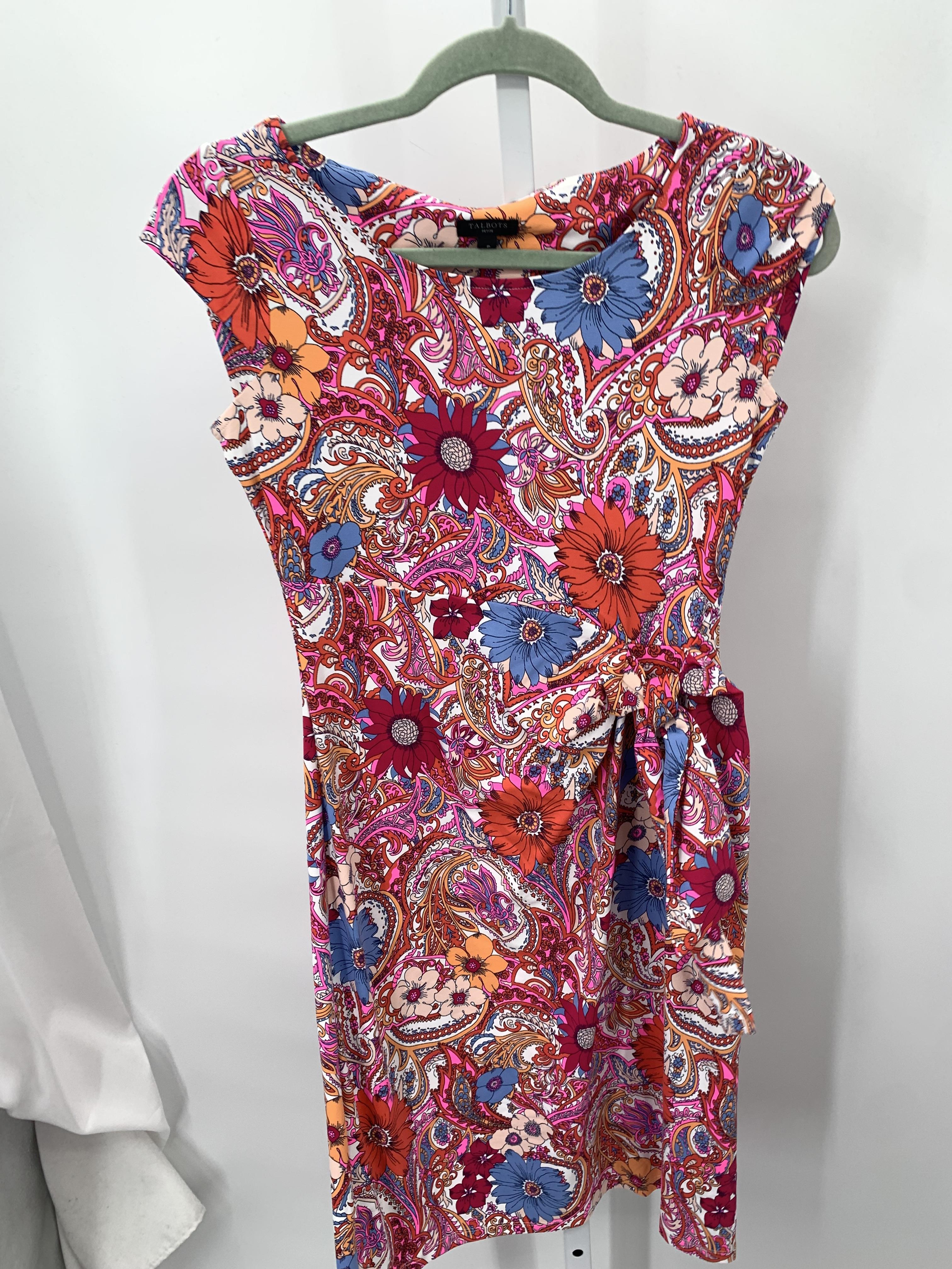 Talbots Size X Small Petite Petite Short Sleeve Dress