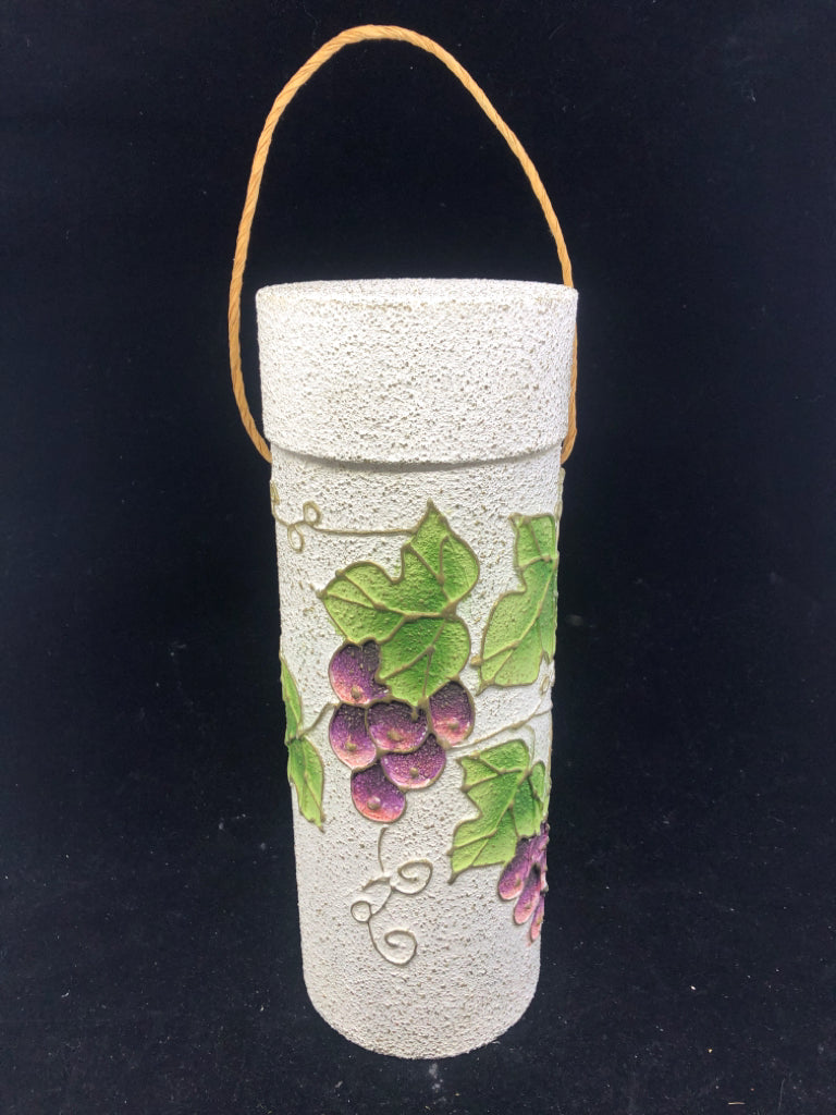 STUCCO GRAPES WINE BOTTLE BOX.