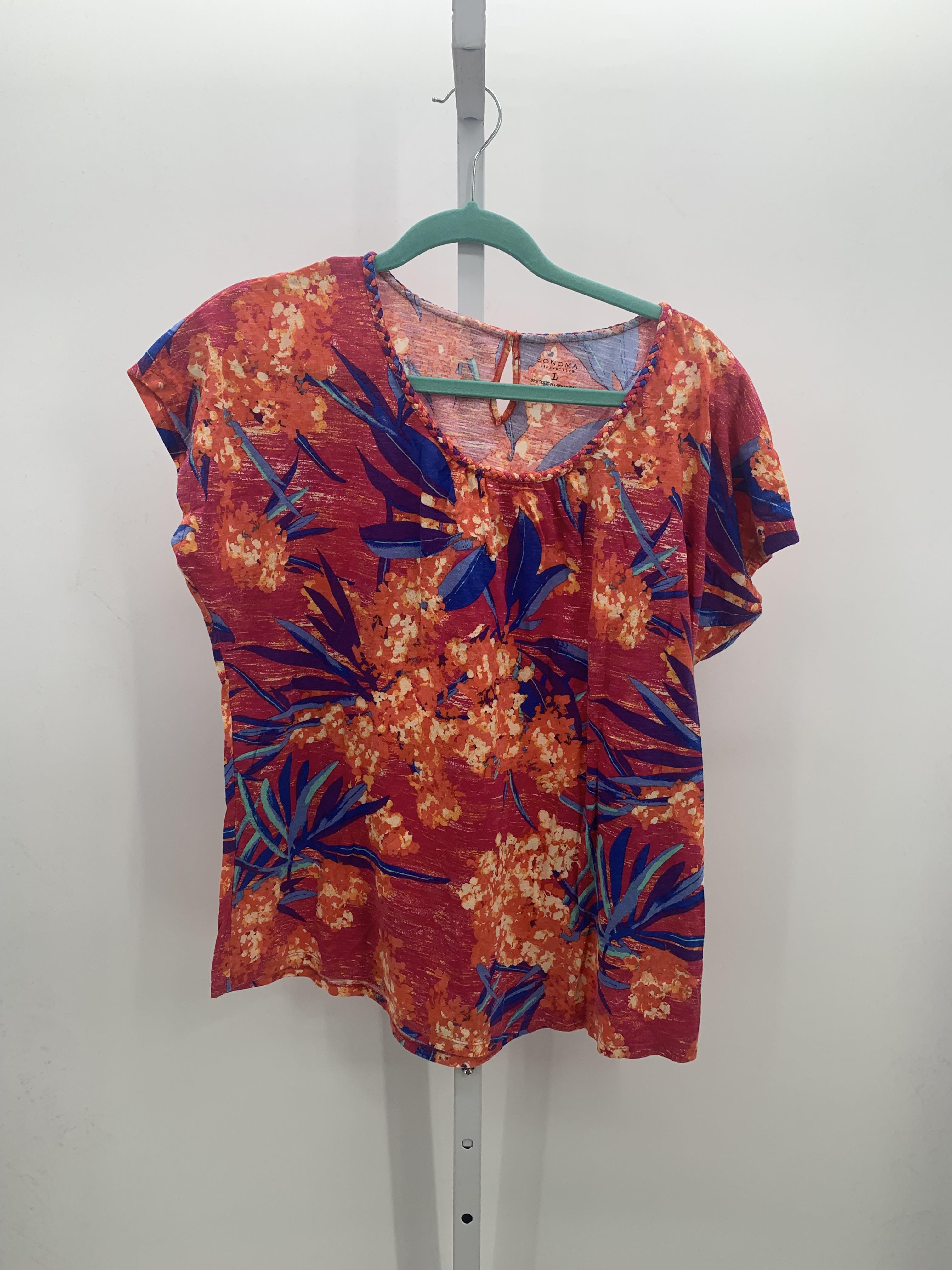 Sonoma Size Large Misses Short Sleeve Shirt
