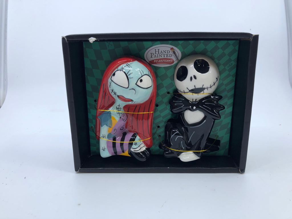 JACK AND SALLY SALT AND PEPPER SHAKERS.