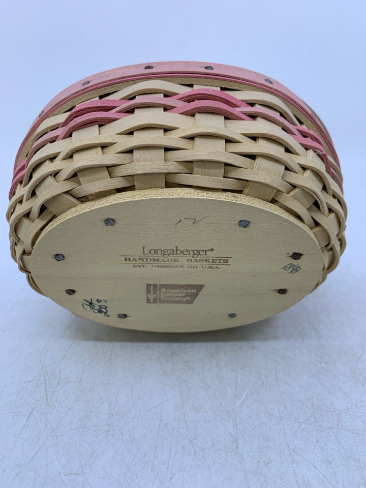 SMALL OVAL 2003 BREST CANCER SOCIETY PROTECTOR/LID POST-IT NOTES.