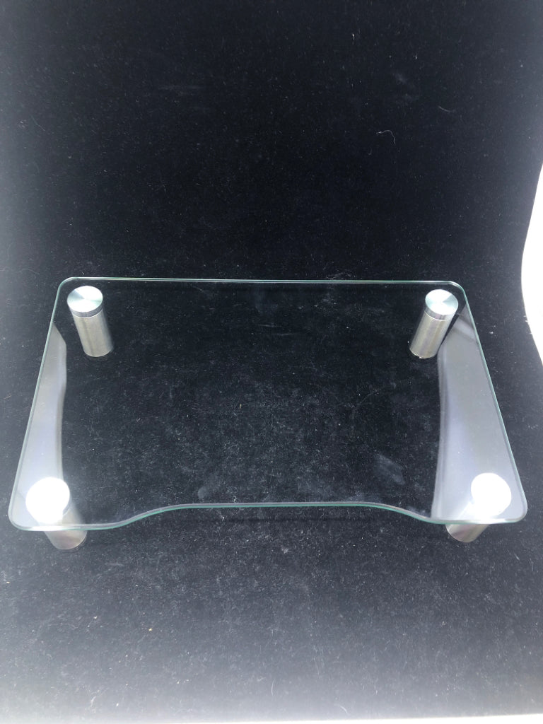 GLASS DESK RISER.