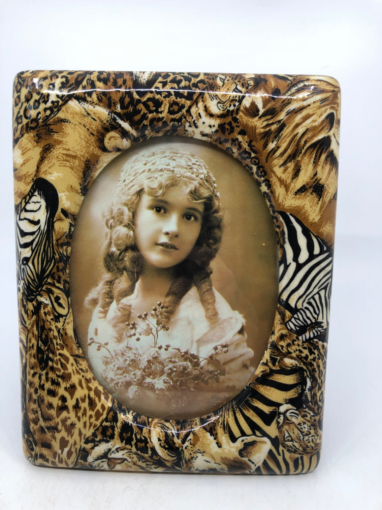 ANIMAL PRINT PHOTO FRAME.