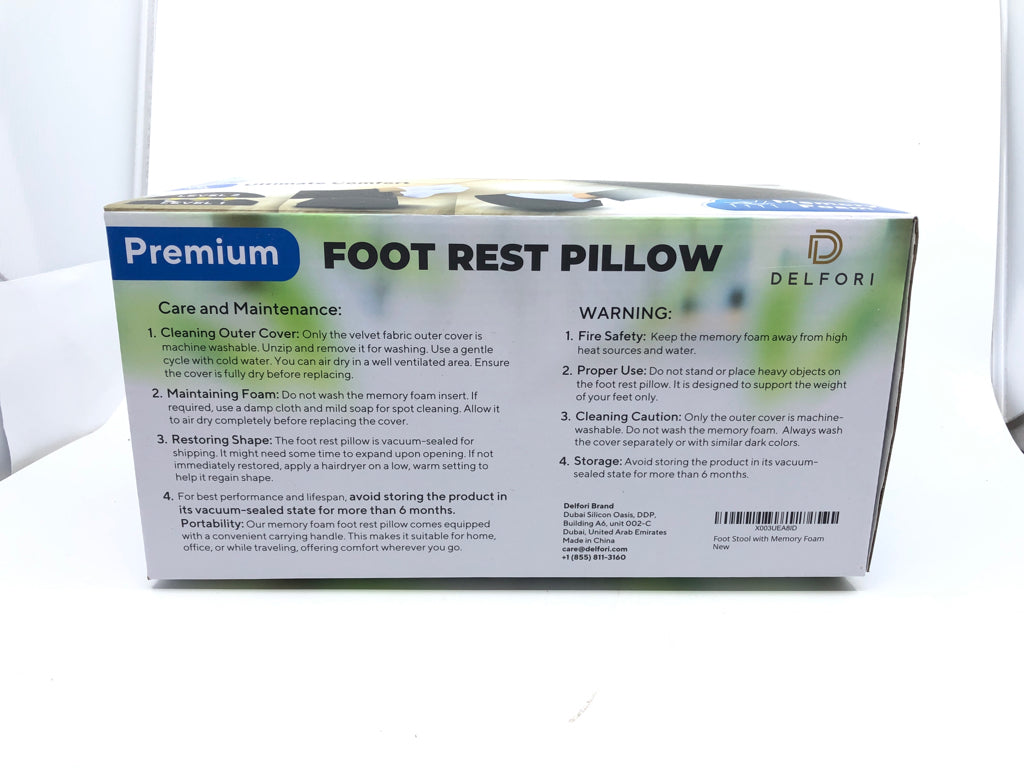 NIB FOOT REST PILLOW.