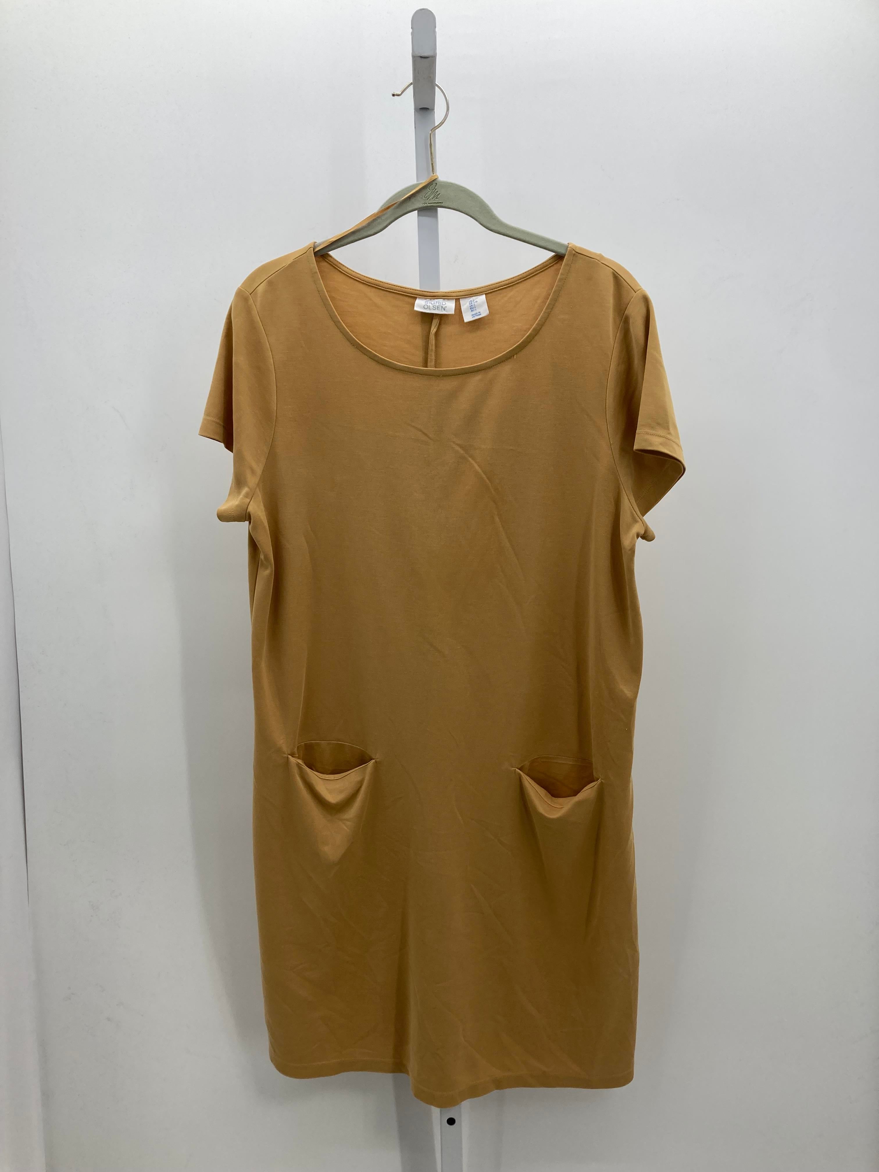 Sigrid Olsen Size Large Misses Short Sleeve Dress