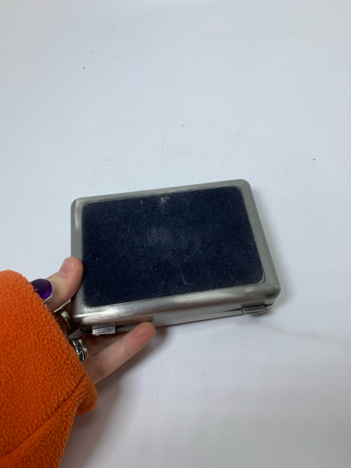 PEWTER RECTANGLE "WISHES" BOX.