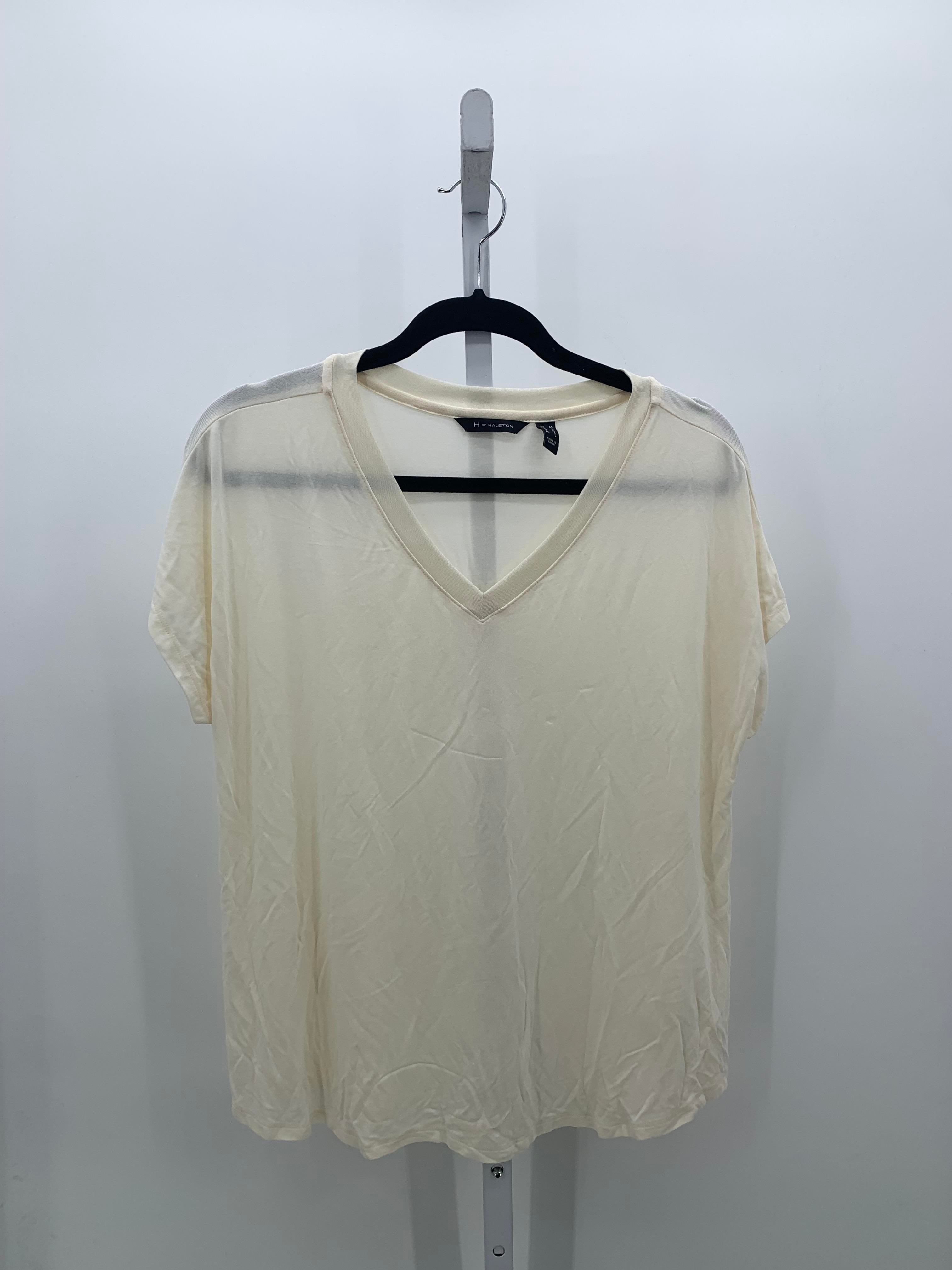 Halston Size Medium Misses Short Sleeve Shirt