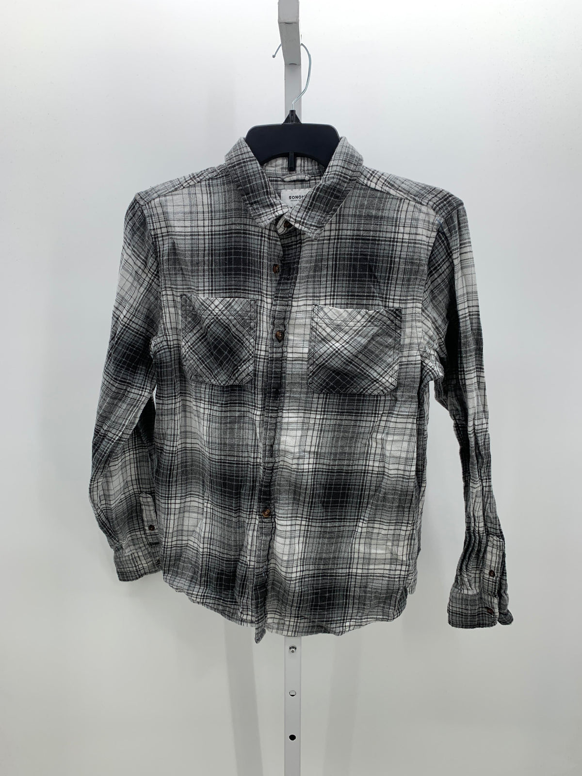 PLAID BTN DOWN