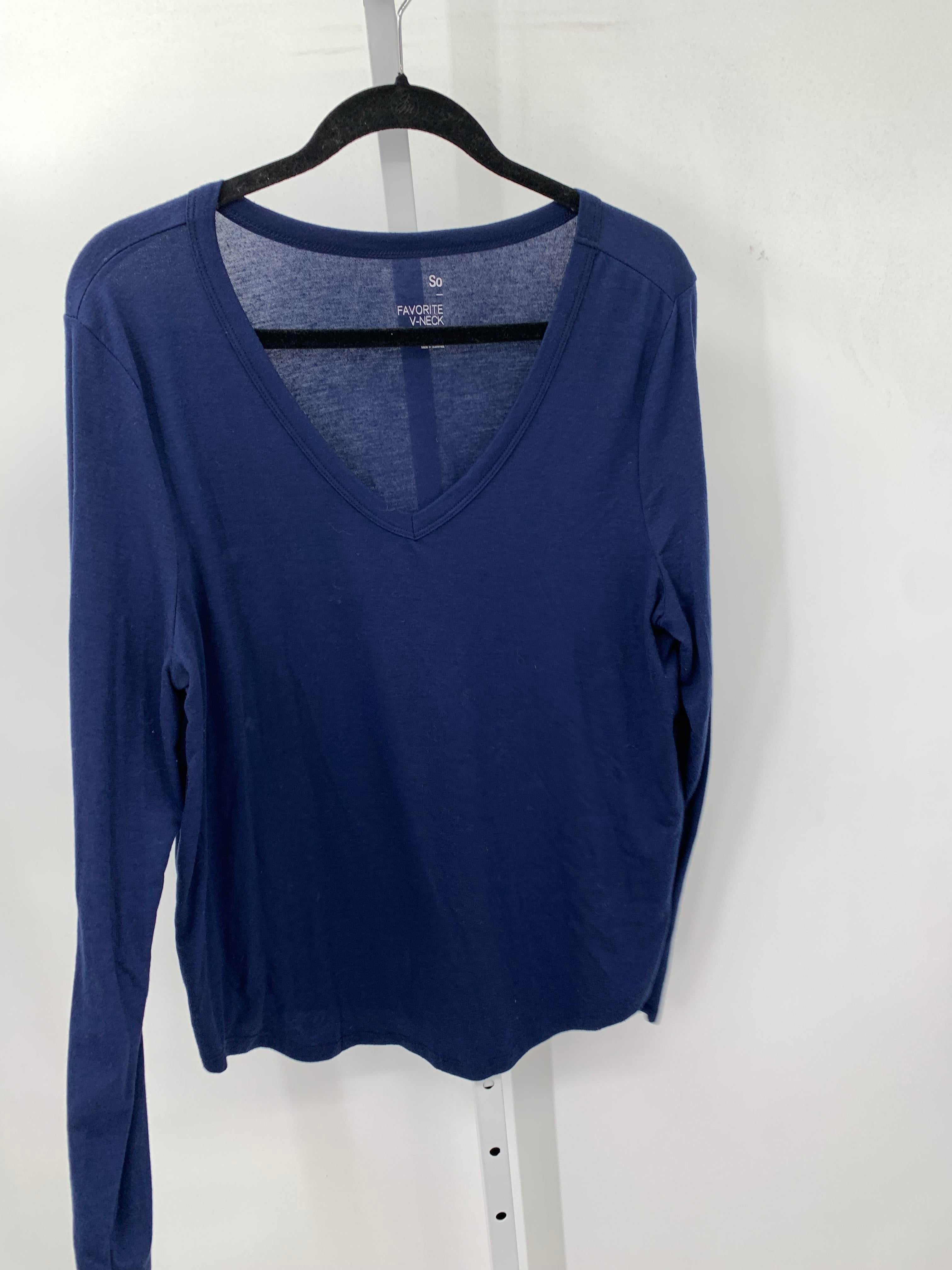 SO Size Extra Large Juniors Long Sleeve Shirt