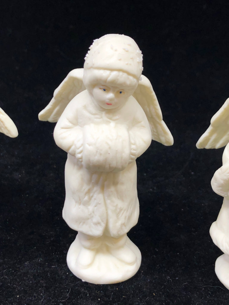 3 PORCELAIN FIGURINES ANGELS.