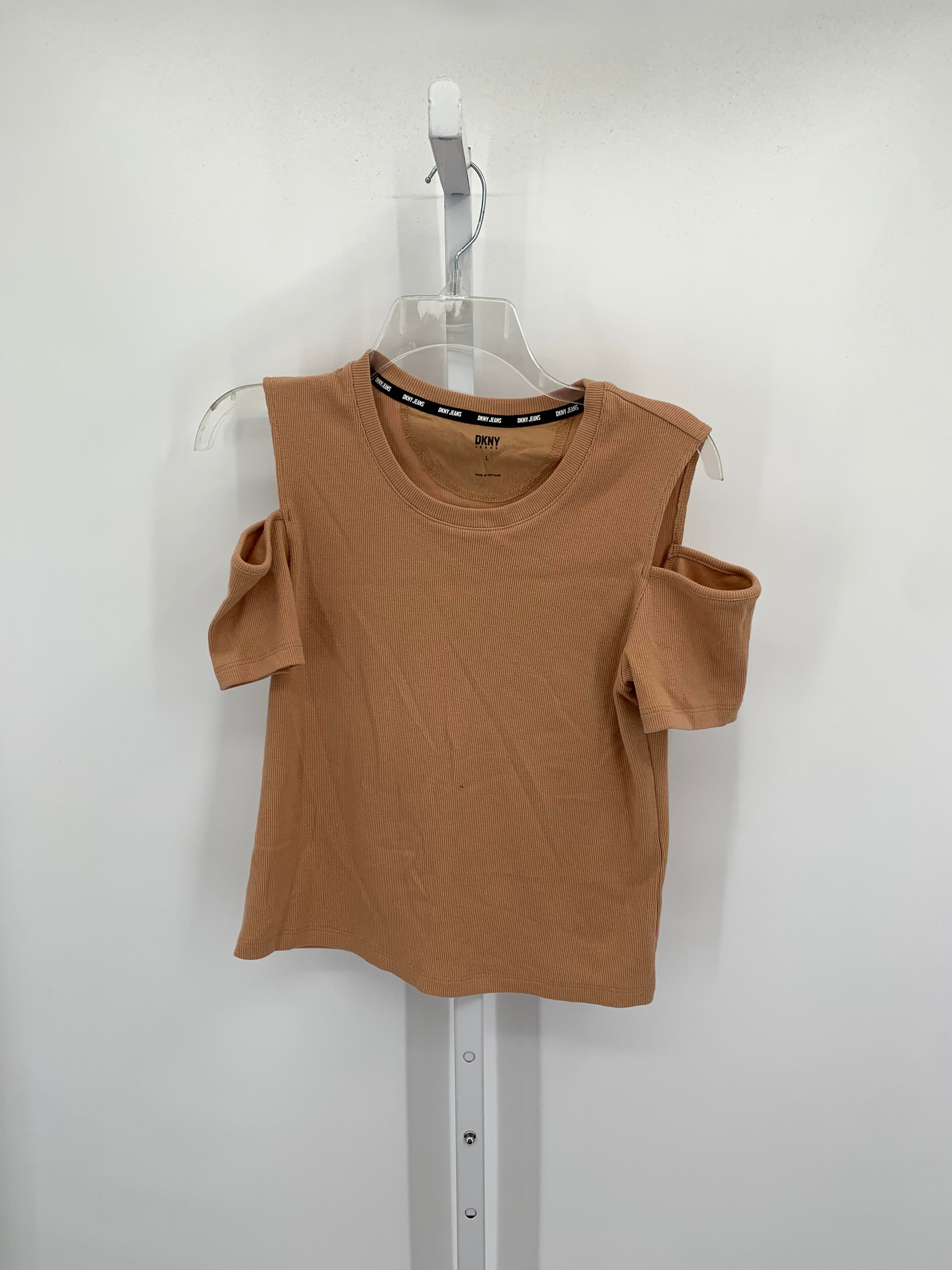 DKNY Size Large Misses Short Sleeve Shirt