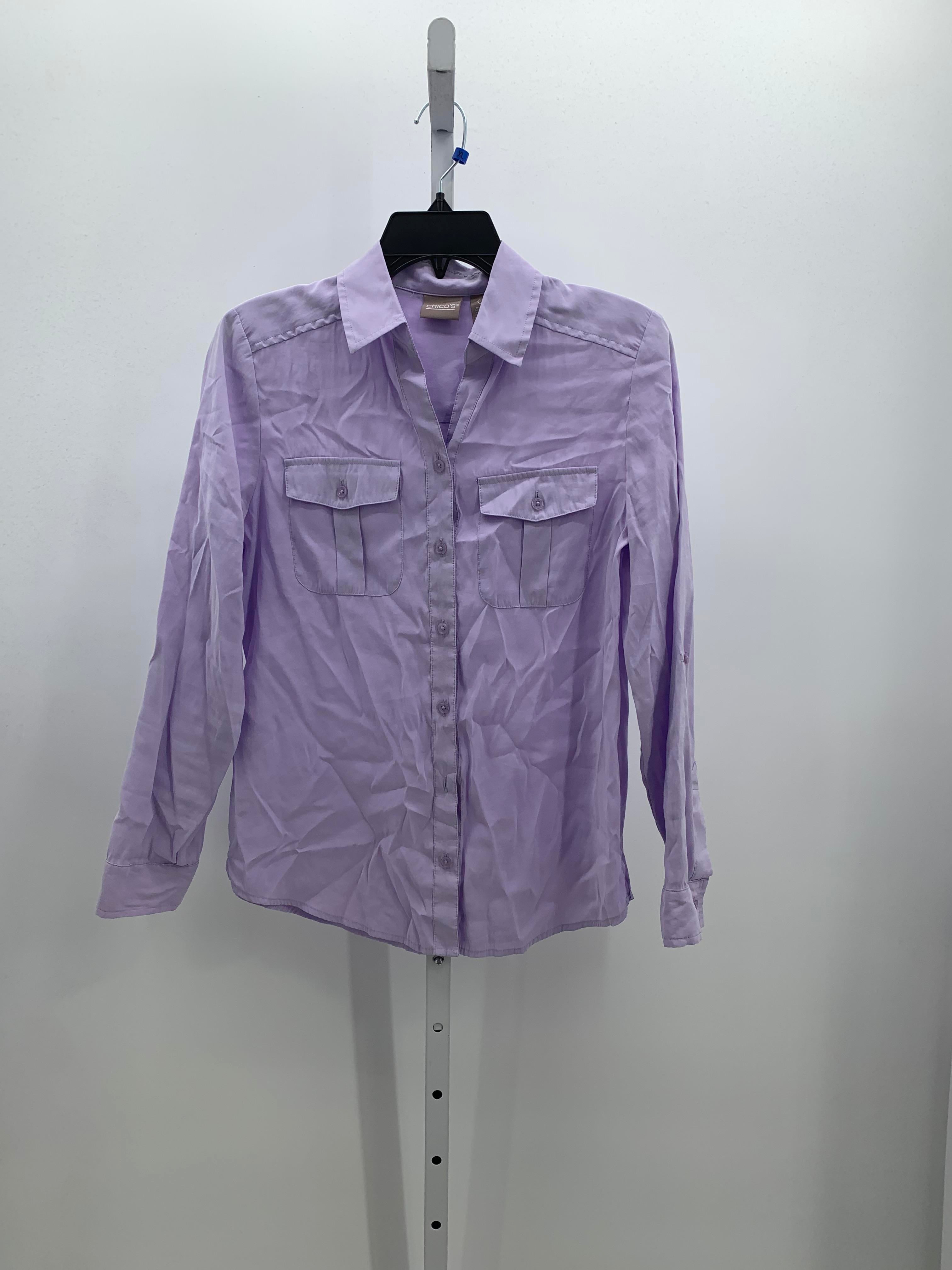 Chico's Size X Small Misses Long Sleeve Shirt