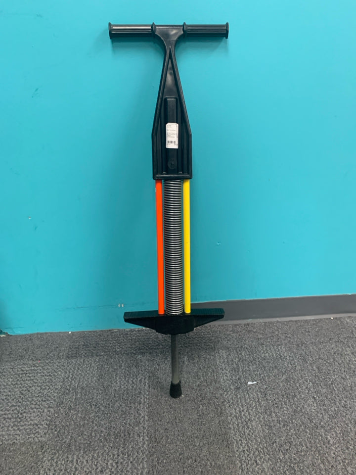 Kid Starts Pogo Roo Pogo Stick Jumping Stick Yellow and Red